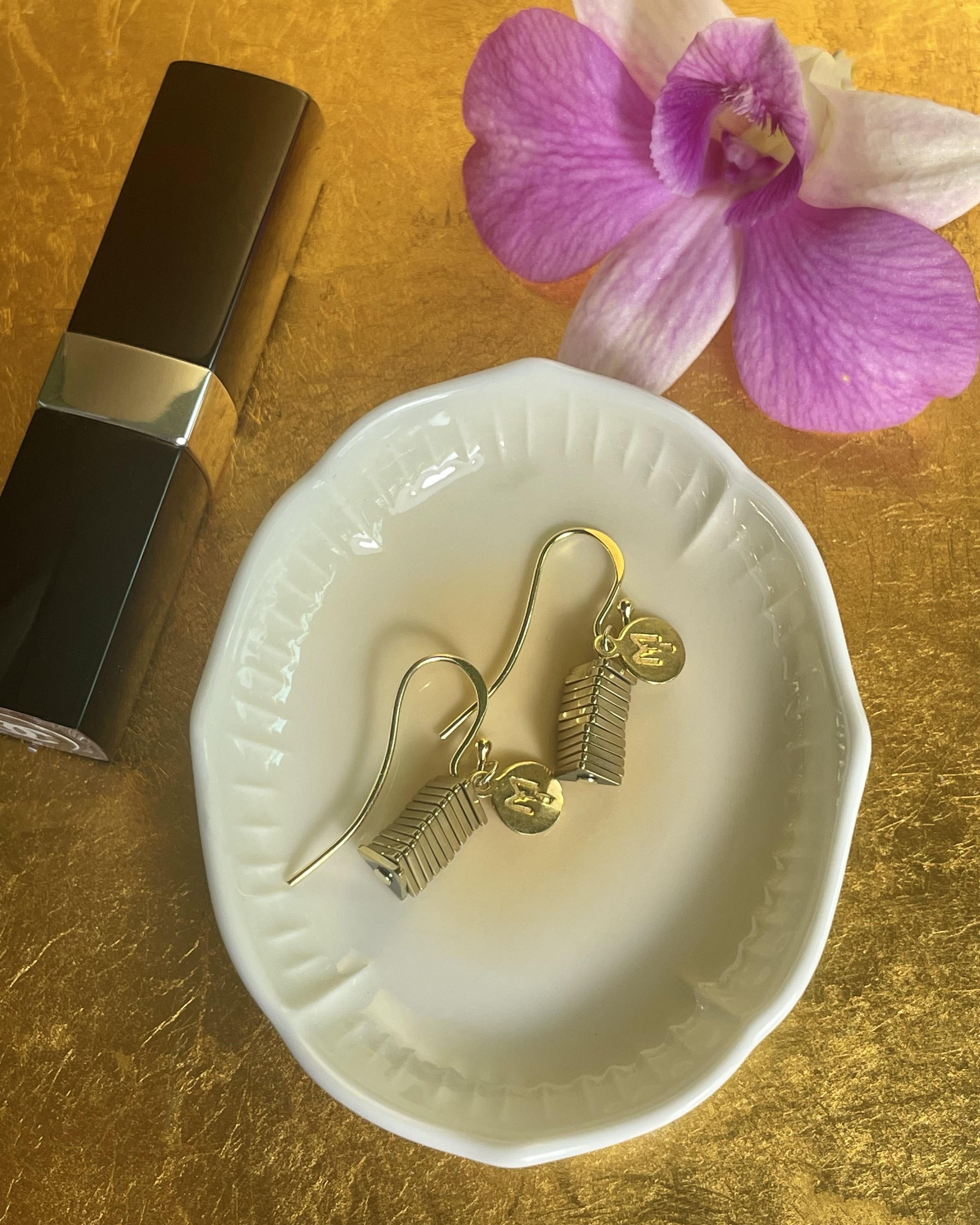 MARILYN TAN JEWELLERY | Electric Kinetic Hematite Hook Earrings