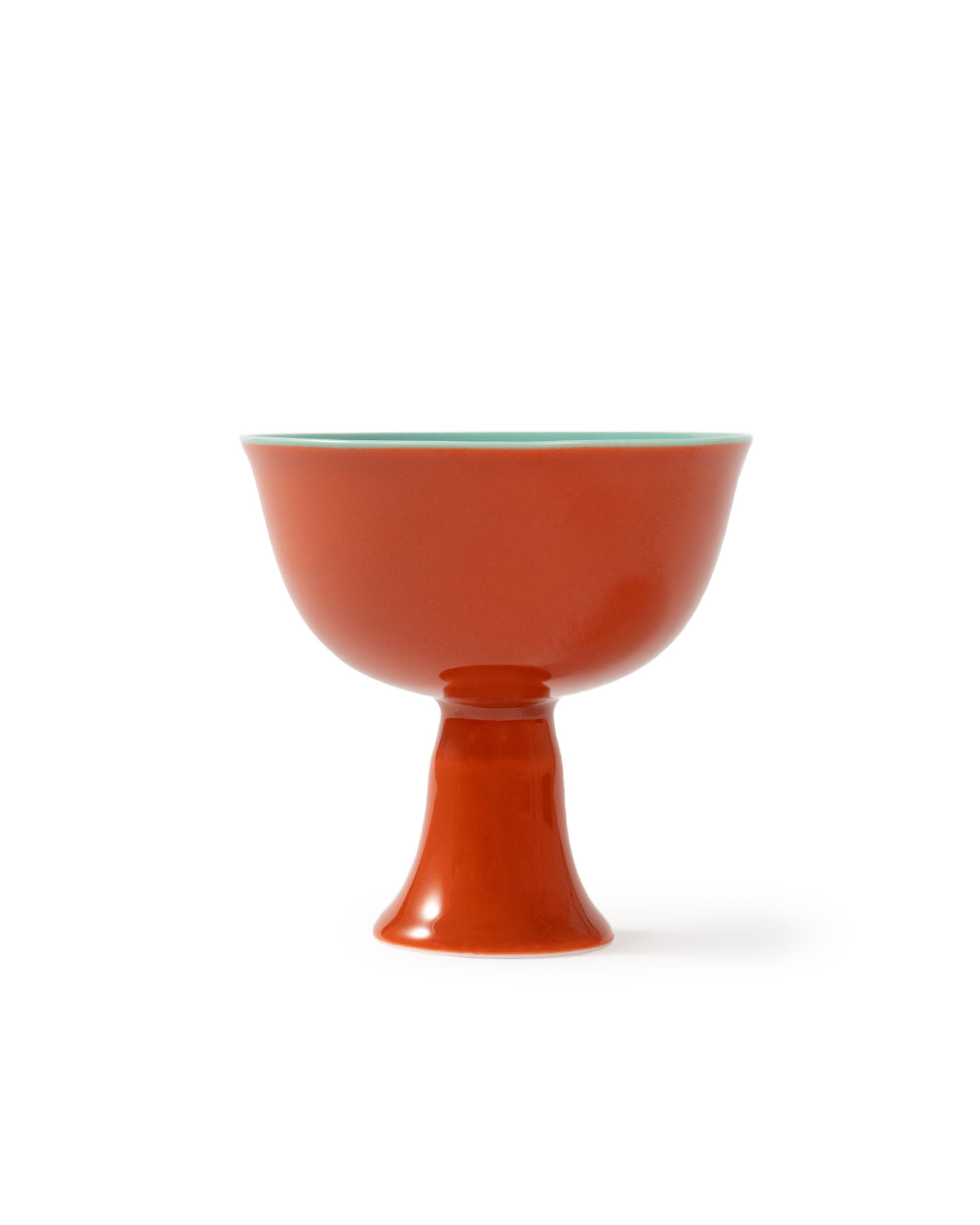 CRAFILAB | Brick Red & Turquoise Song Dynasty & Style Tall Cup