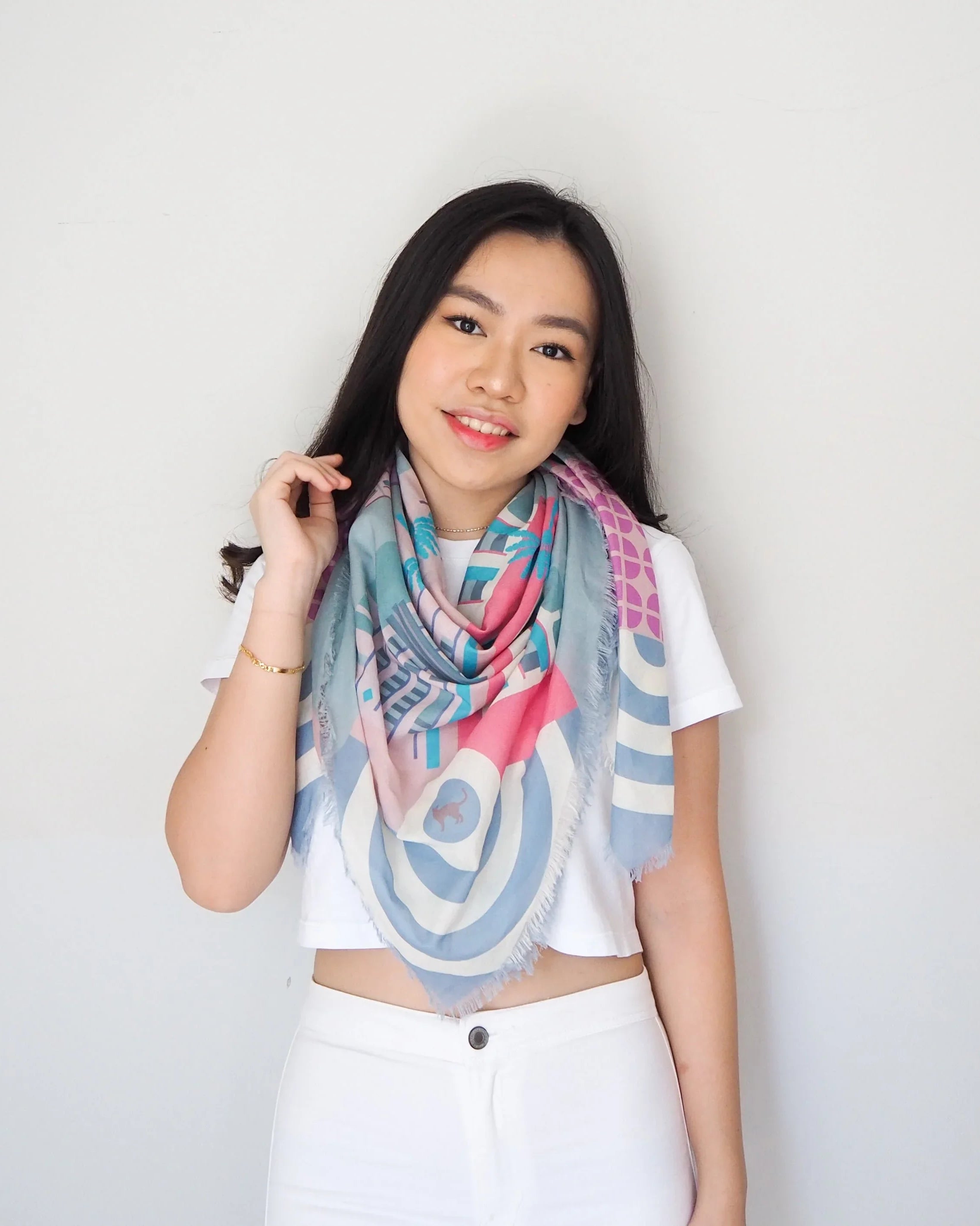BINARY STYLE | Hip Tiong Bahru 115x115cm Square Scarf