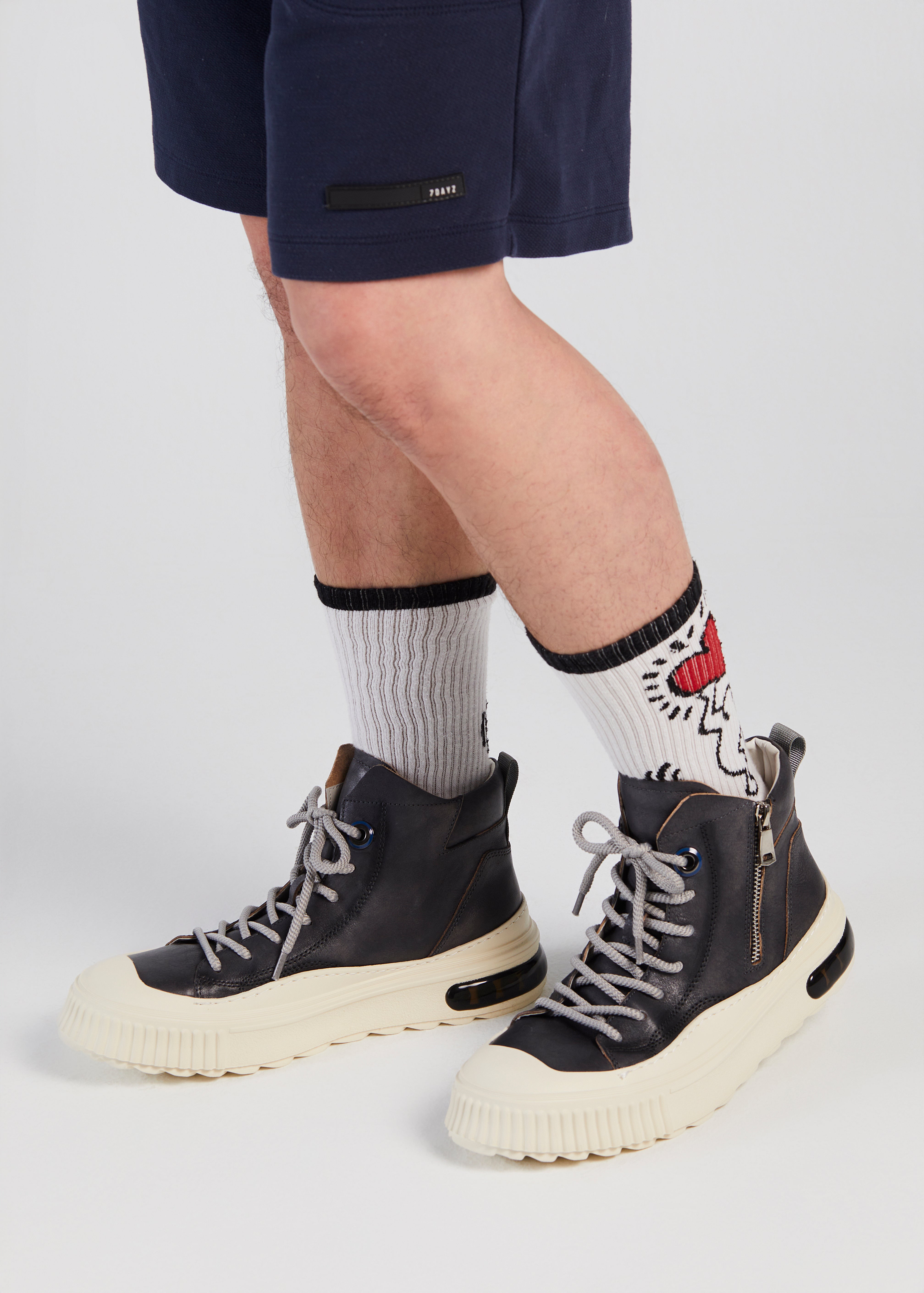 PROJECTWEAR | Farrell Mid Cut Leather Sneaker Grey