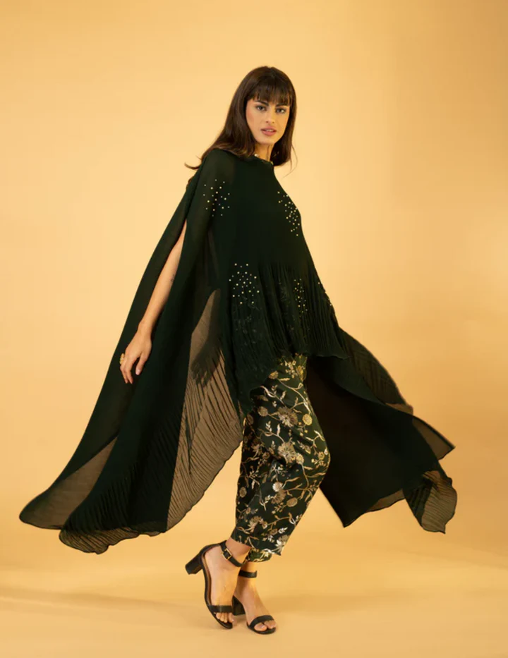 JINDER'S | Basil Green Kaftan