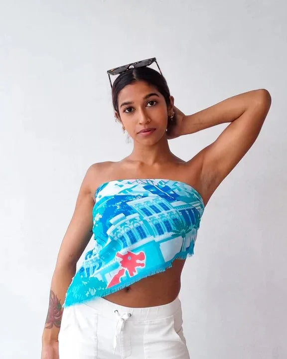 BINARY STYLE | A City In A Garden 115cm x 115cm Square Cotton Scarf
