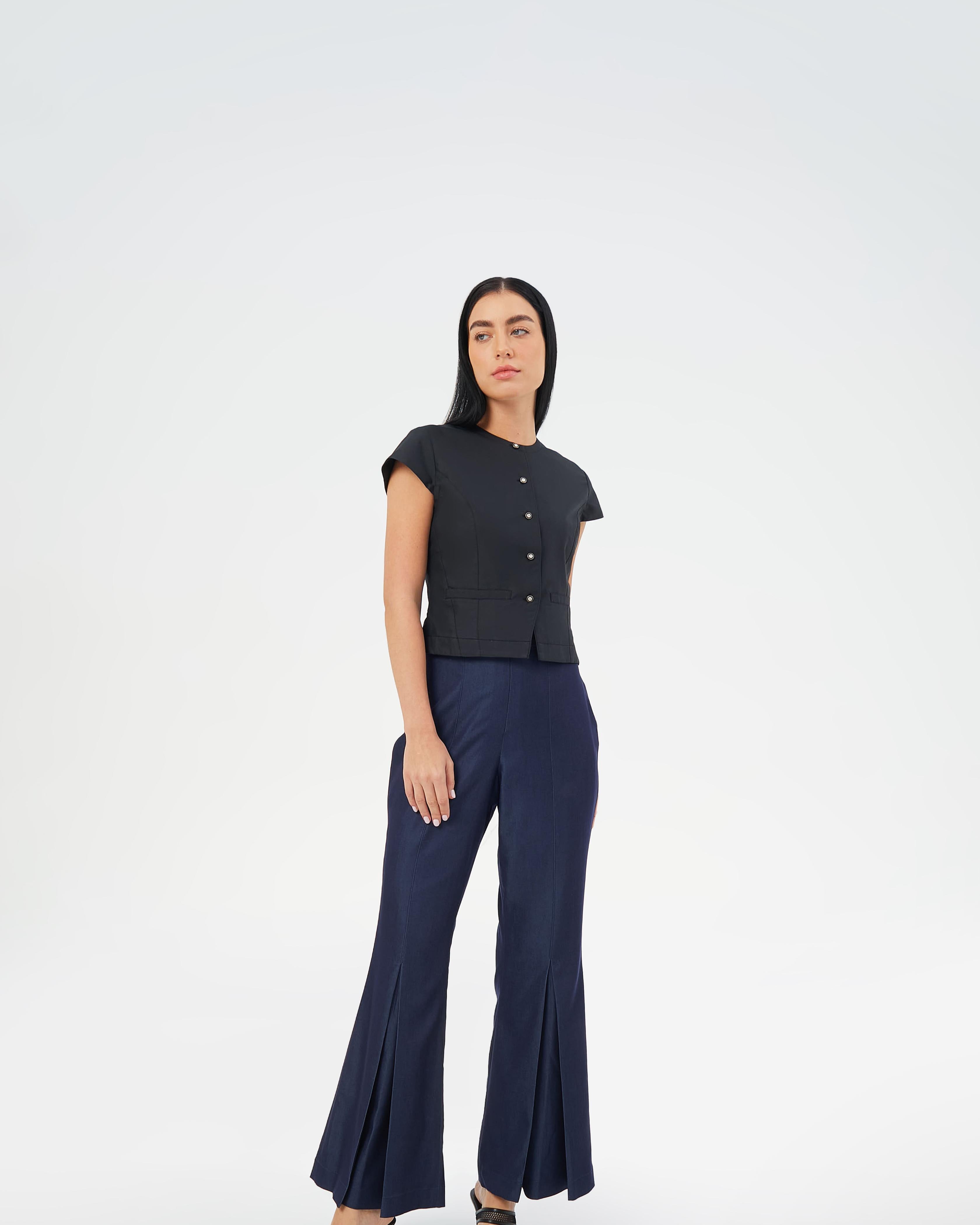 CAELI ECO LUXE | Tailored Button Top