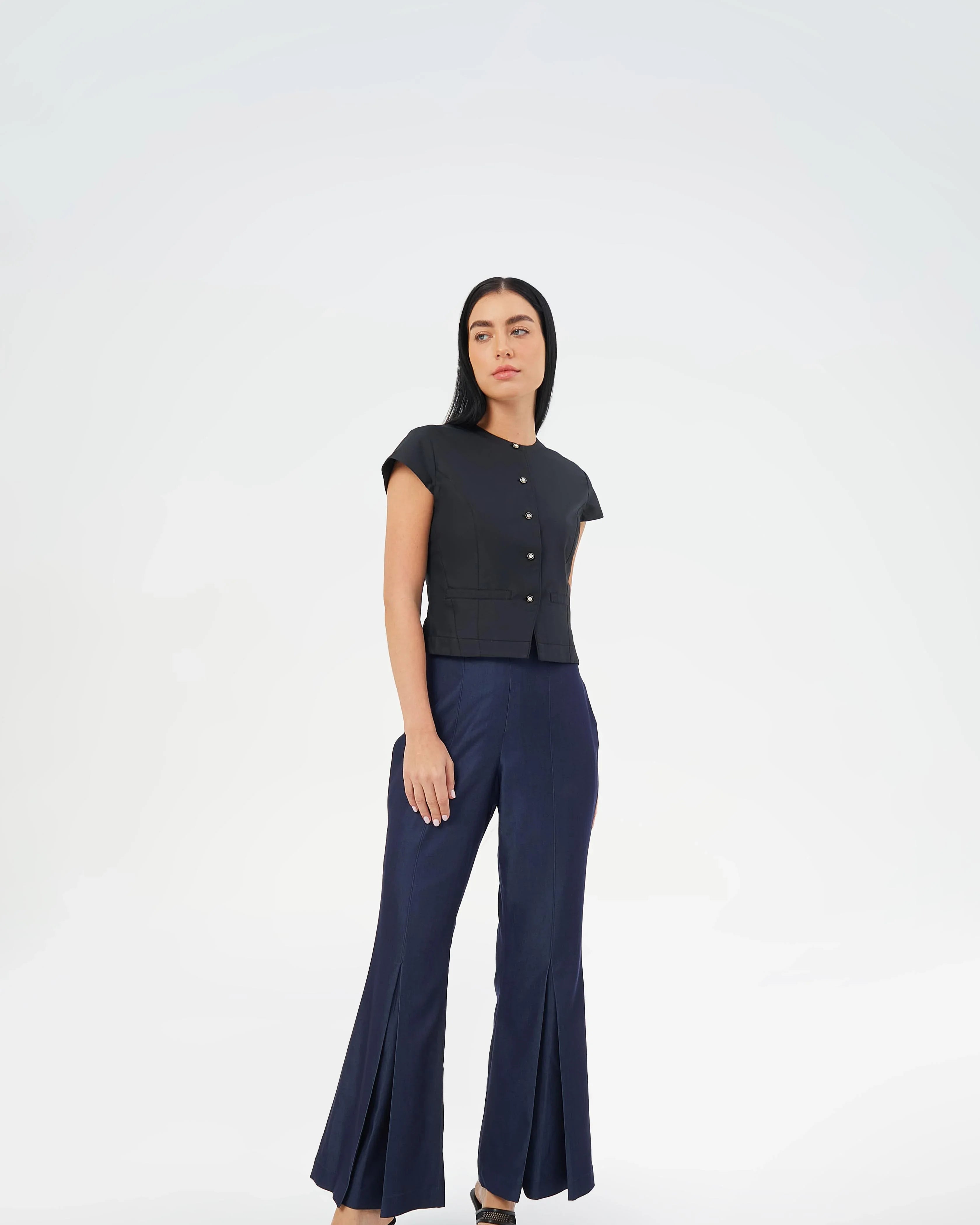 CAELI ECO LUXE | Tailored Button Top