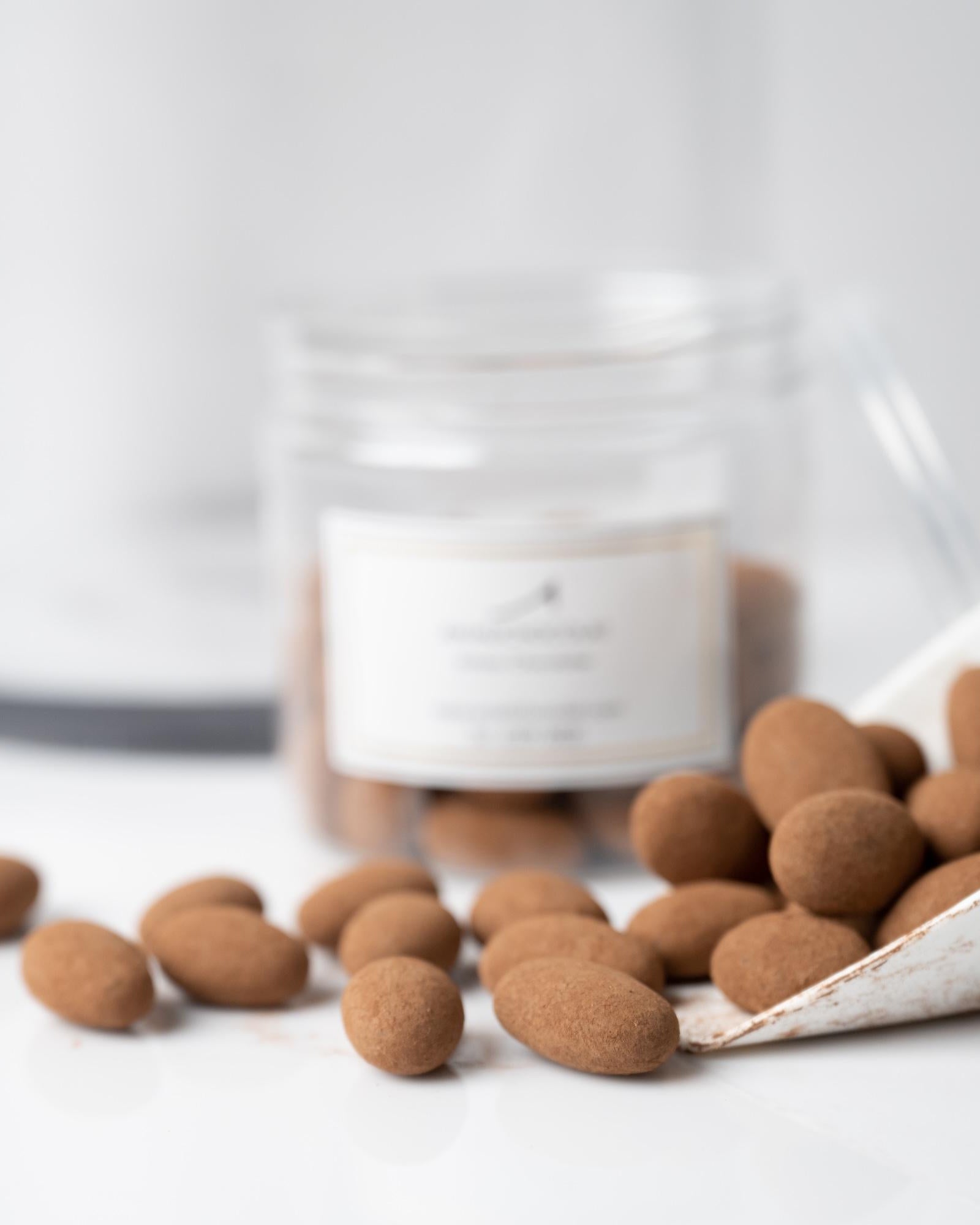 ANJALICHOCOLAT | Cocoa-Dusted Dark Chocolate Almond Dragees