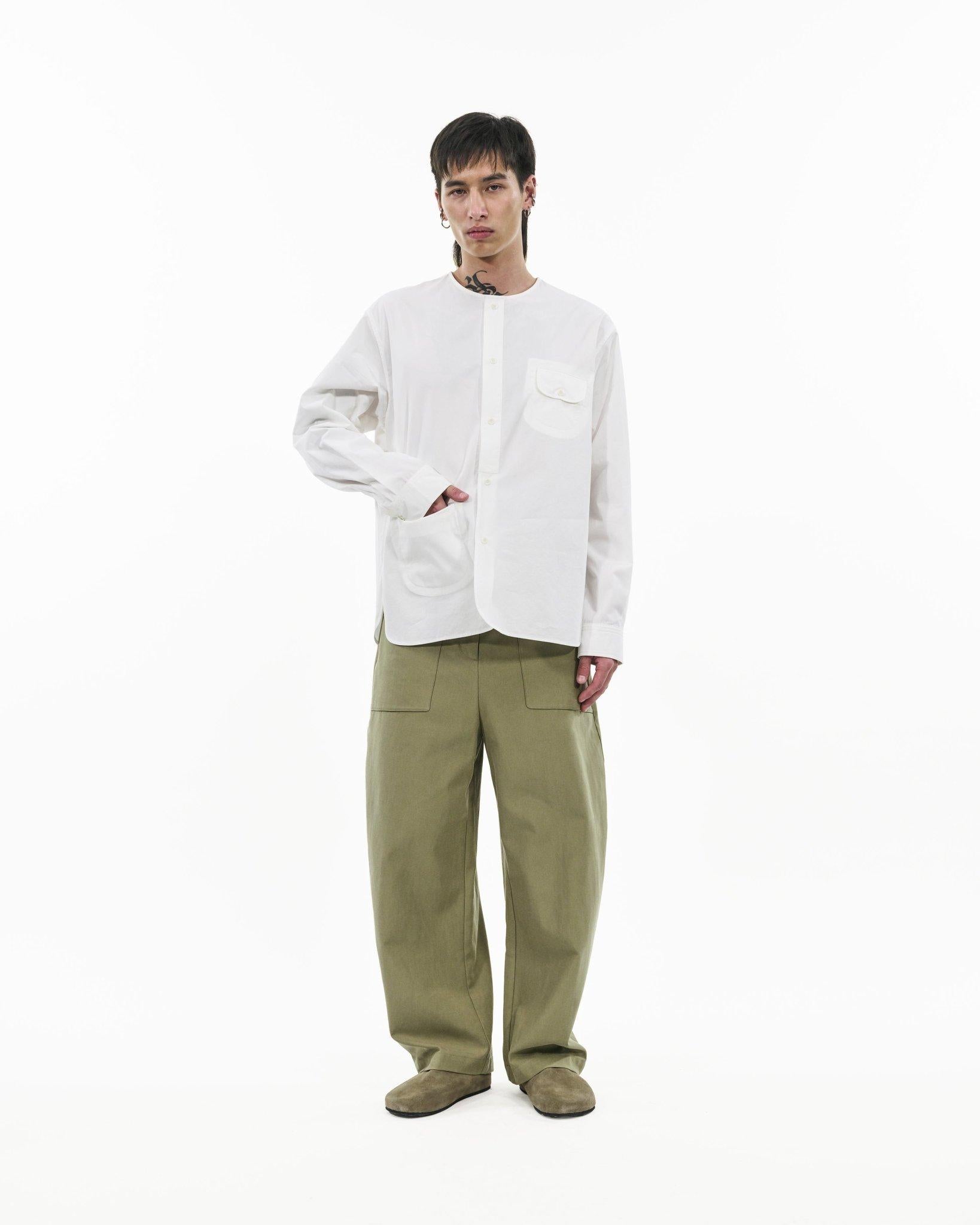 GRAYE | Collarless Utility Shirt