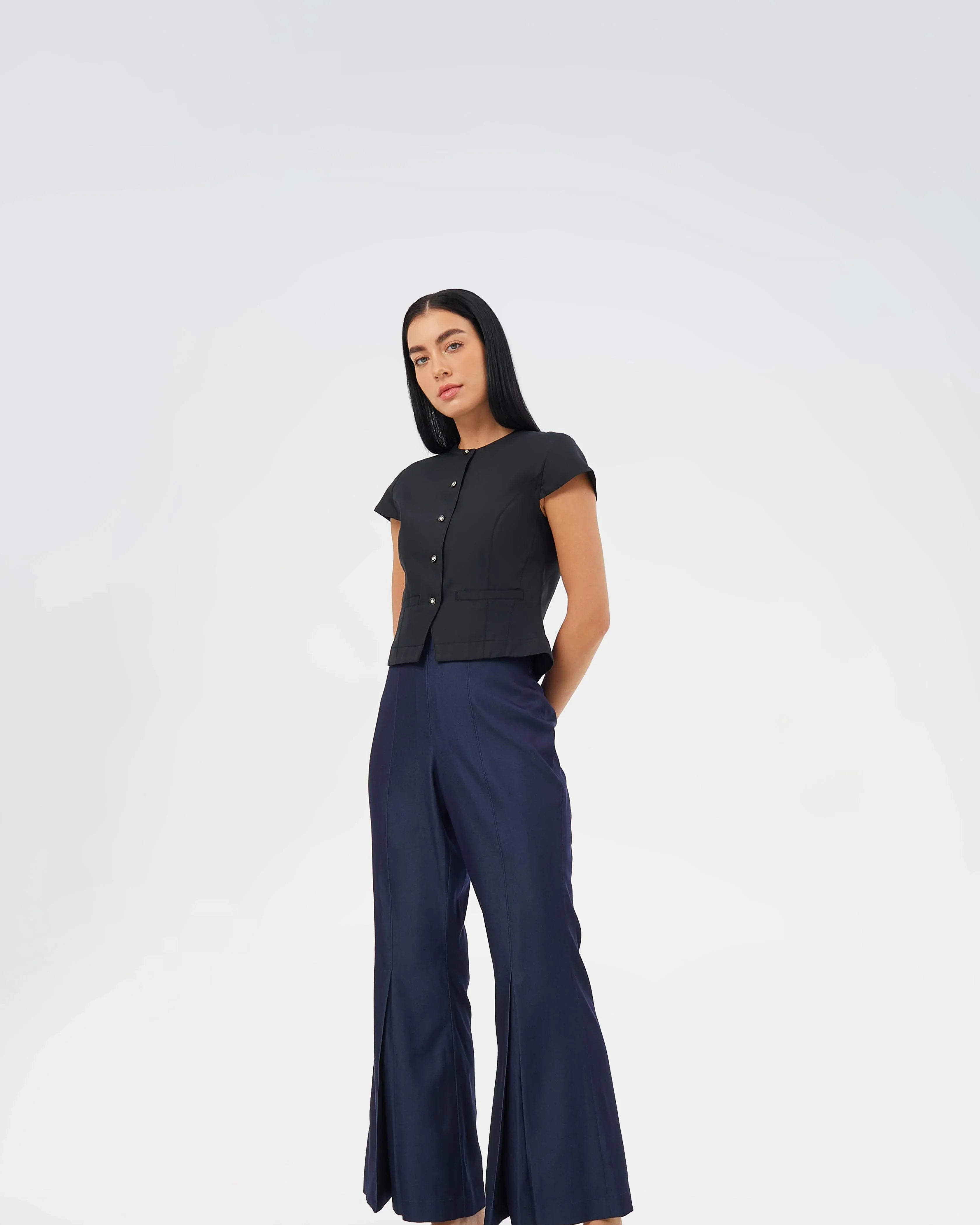 CAELI ECO LUXE | Tailored Button Top