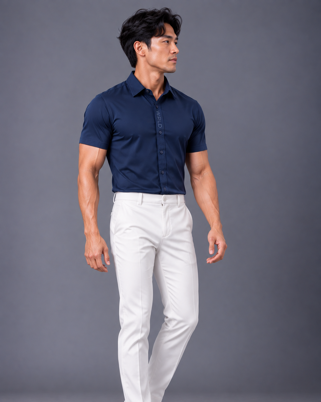 WRLD | PERFORMANCE S/S SHIRT | NAVY