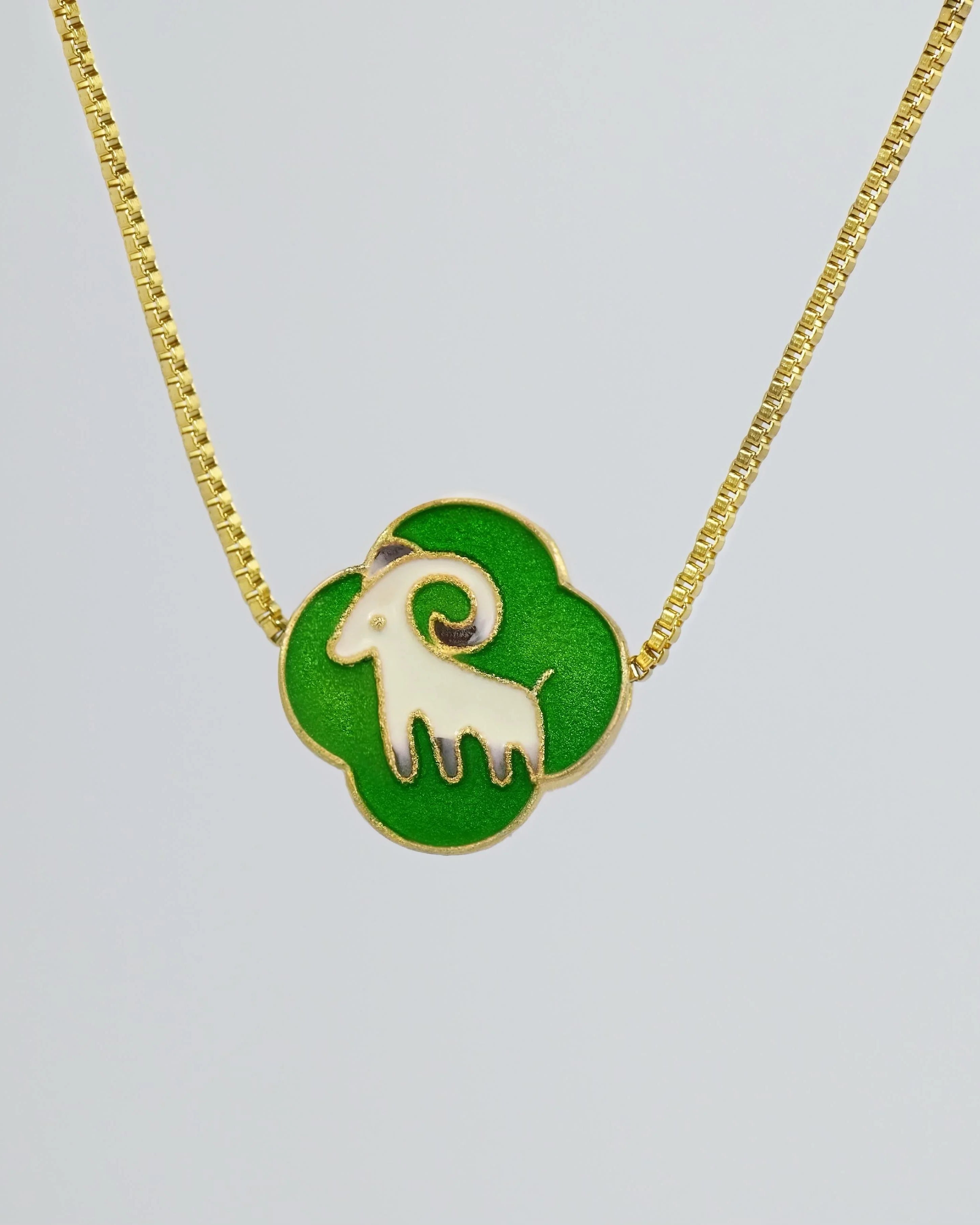 MARILYN TAN JEWELLERY | Lucky Zodiac Gold Chain Pendant Necklace With Enamel Charm