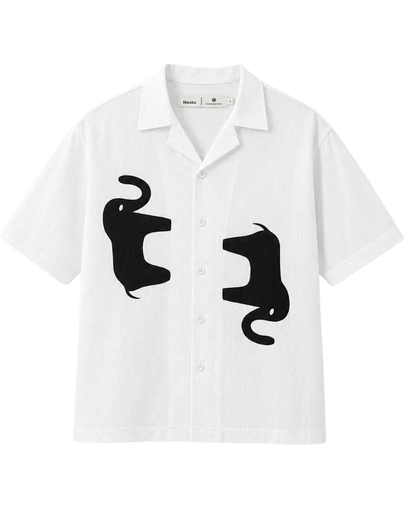MANDAI WILDLIFE GROUP | SABRINAGOH - Silent Giants Seersucker Elephant Shirt