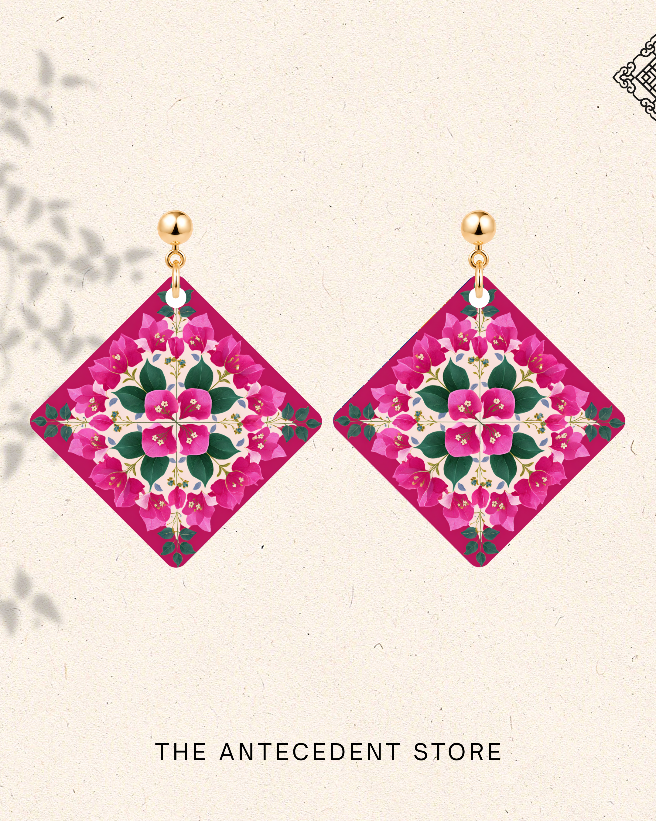 THE ANTECEDENT STORE | Bougainvillea Tile Earrings