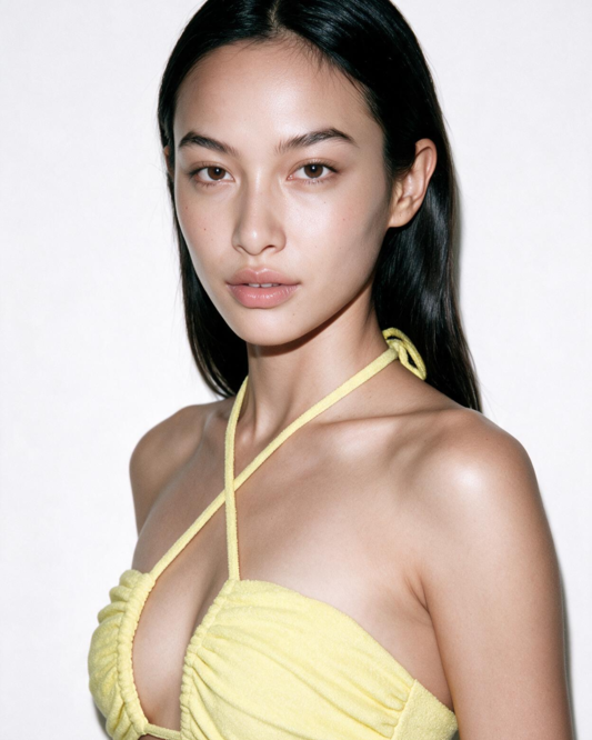 HAI THE LABEL | Teddy Bear Drawstring Criss-Cross Bandeau Top - Jellyboo Yellow