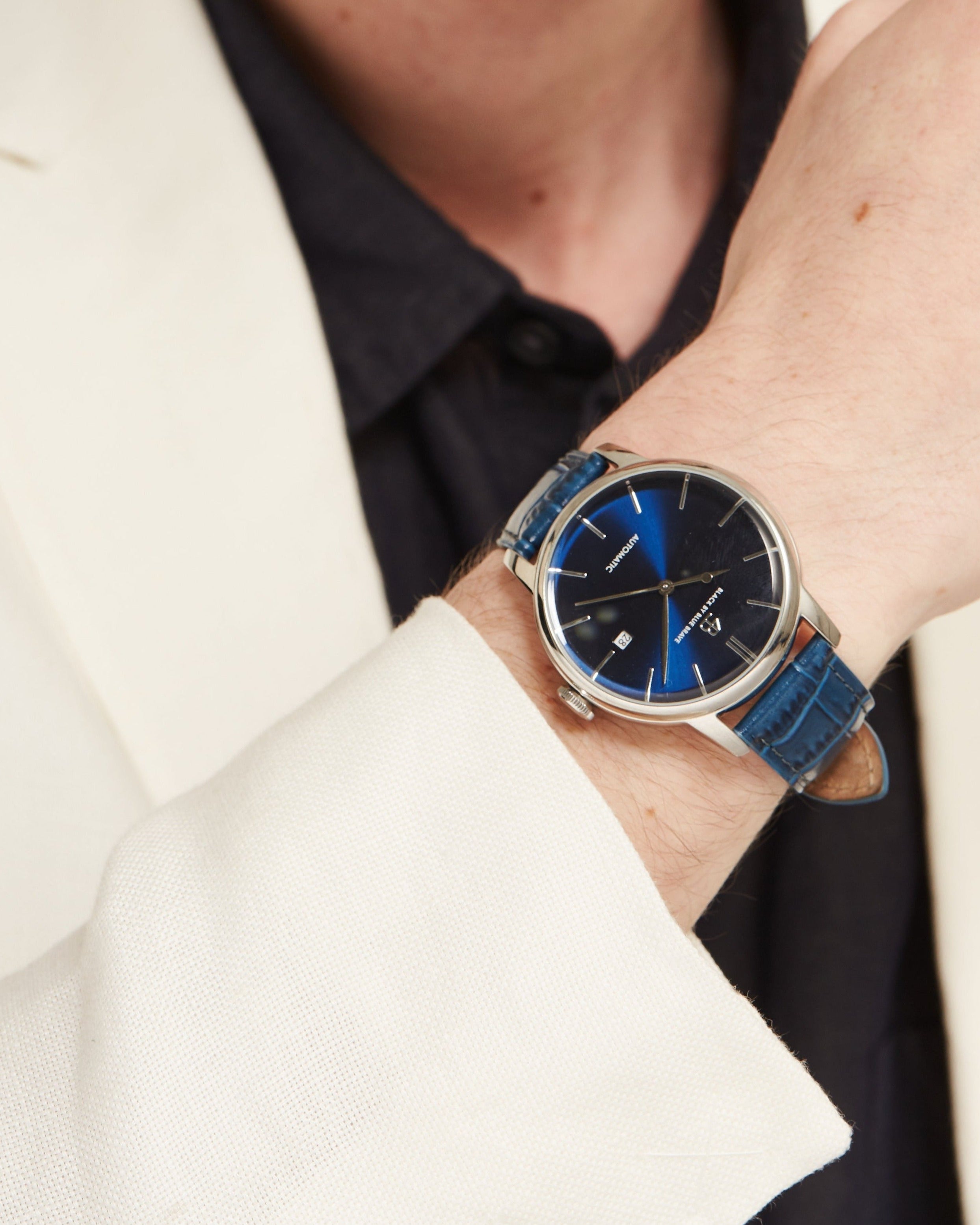 CLASSIC 1986 AUTOMATIC SILVER WITH BLUE DIAL - 4B Watches