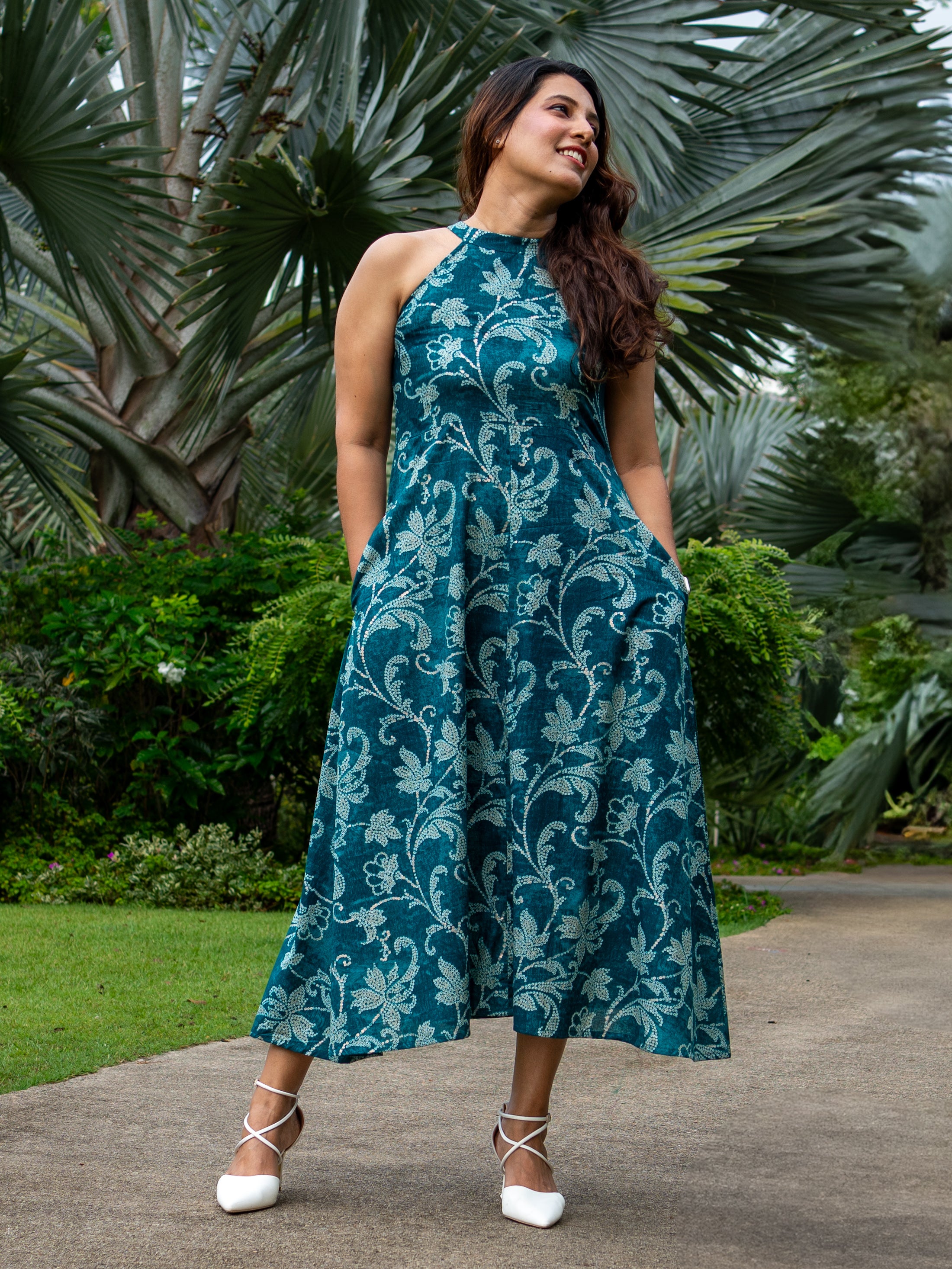 NIMBU | Alia Women's Halter Dress in Muslin Cotton