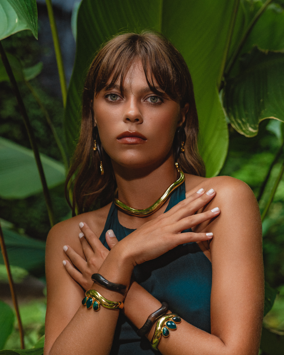 BOHEME BY VERO | Amazonia Bangle With Stones - 3 Stones