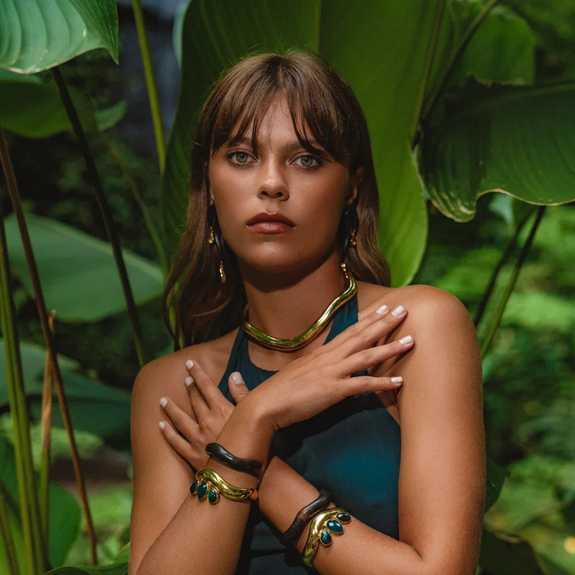 BOHEME BY VERO | Amazonia Bangle With Stones - 3 Stones