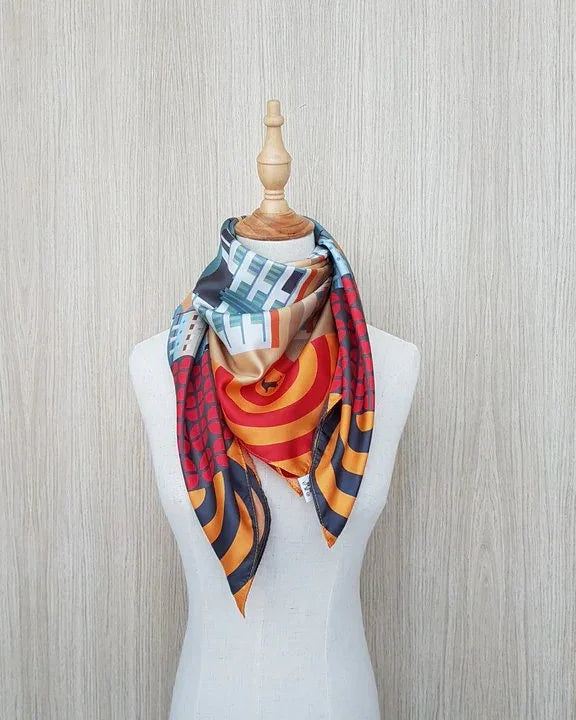 BINARY STYLE | Tiong Bahru Silk Scarf