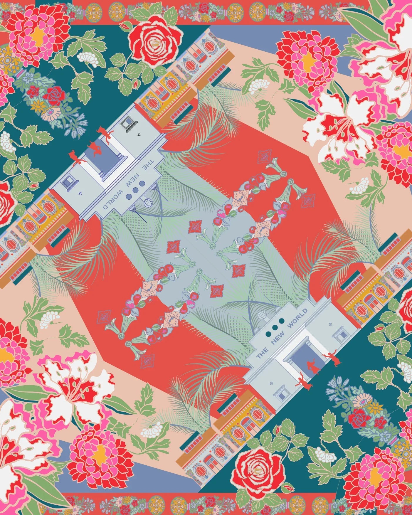 BINARY STYLE | Jalan Besar Silk Square Scarf 87x87cm
