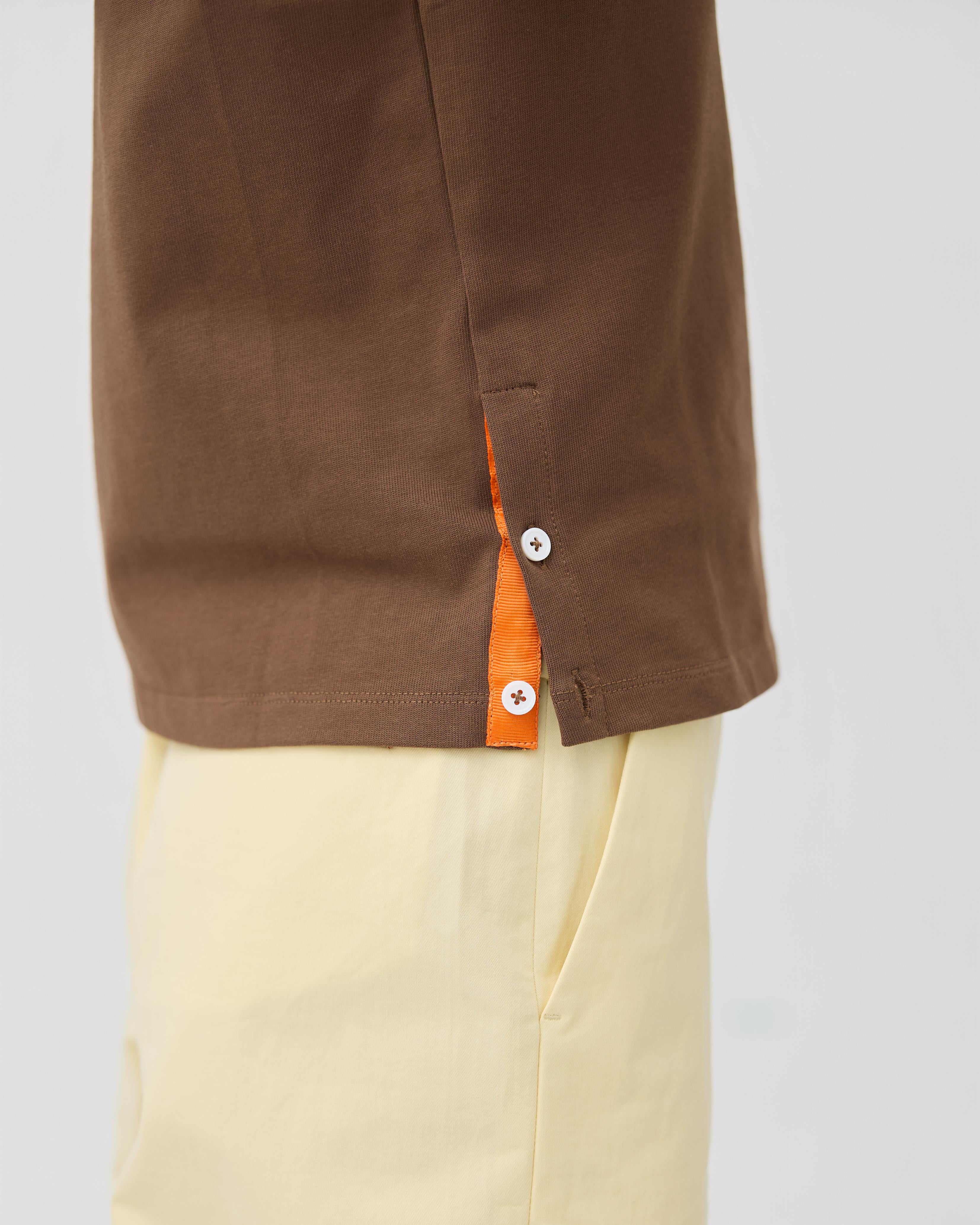 3EIGHTH | Musubi Henley Tank In Chocolate