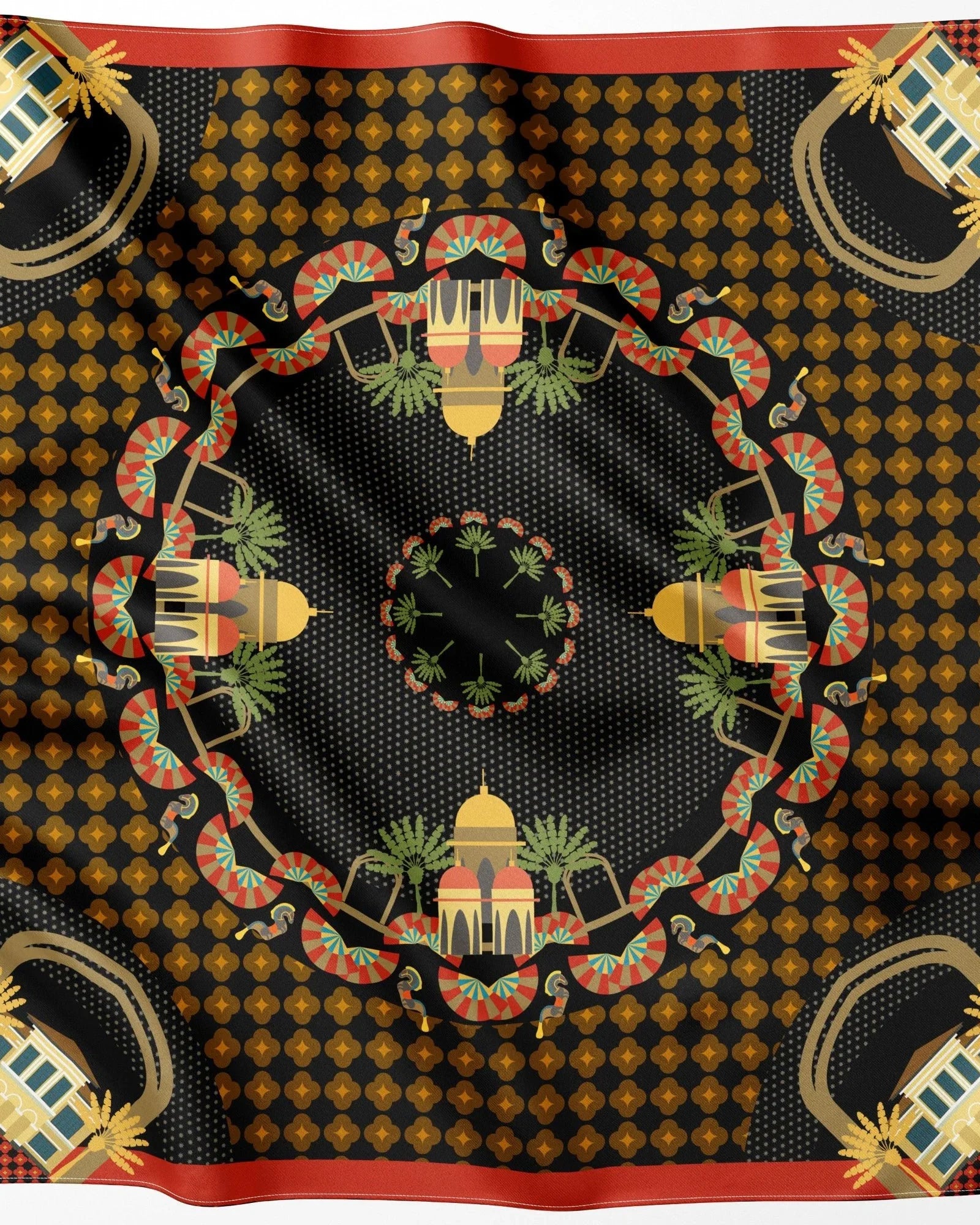 BINARY STYLE | Festive Night At Kampong Glam Silk Square Scarf 87x87cm