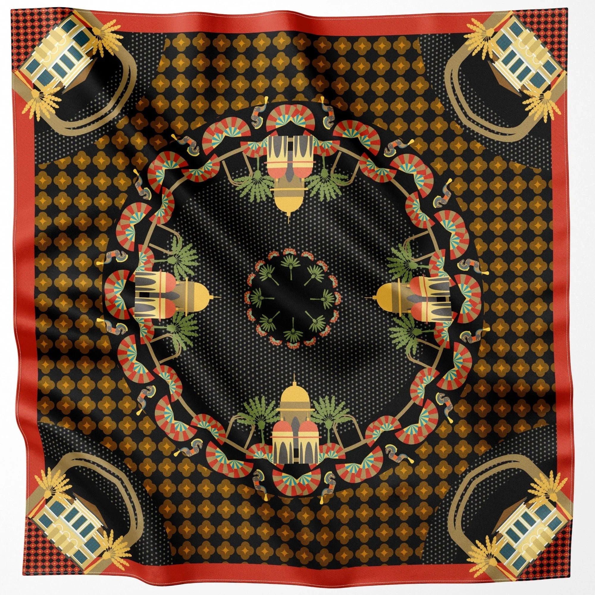 BINARY STYLE | Festive Night At Kampong Glam Silk Square Scarf 87x87cm