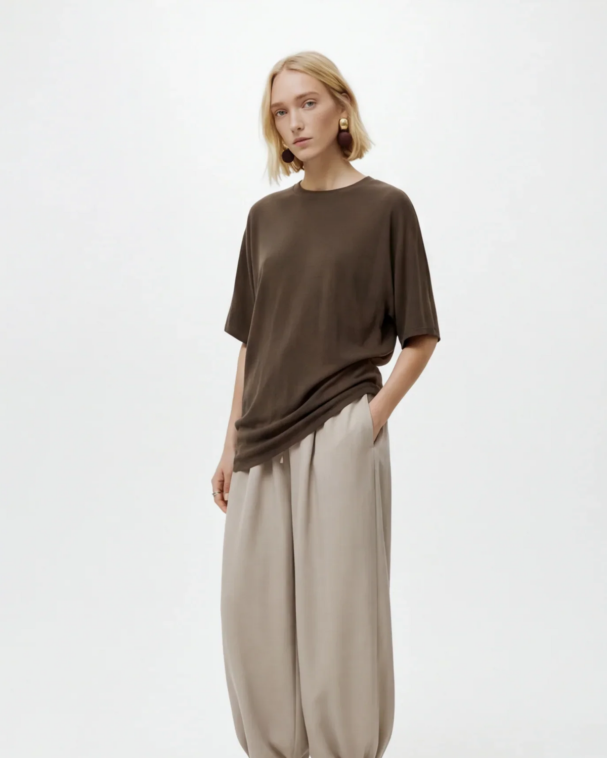 LAYERPLAN | Anouk Drape Asymmetric Tee