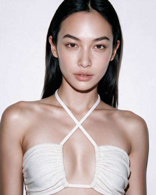 HAI THE LABEL | Summer Bliss Drawstring Criss-Cross Bandeau Top - Jelly White