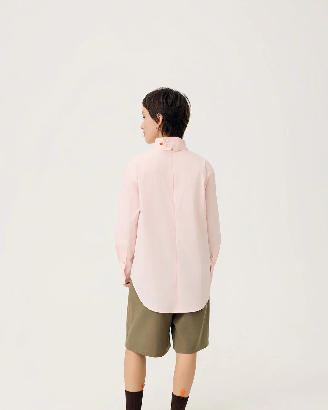 3EIGHTH | Oki Scarf Collar Top in Sakura Pink