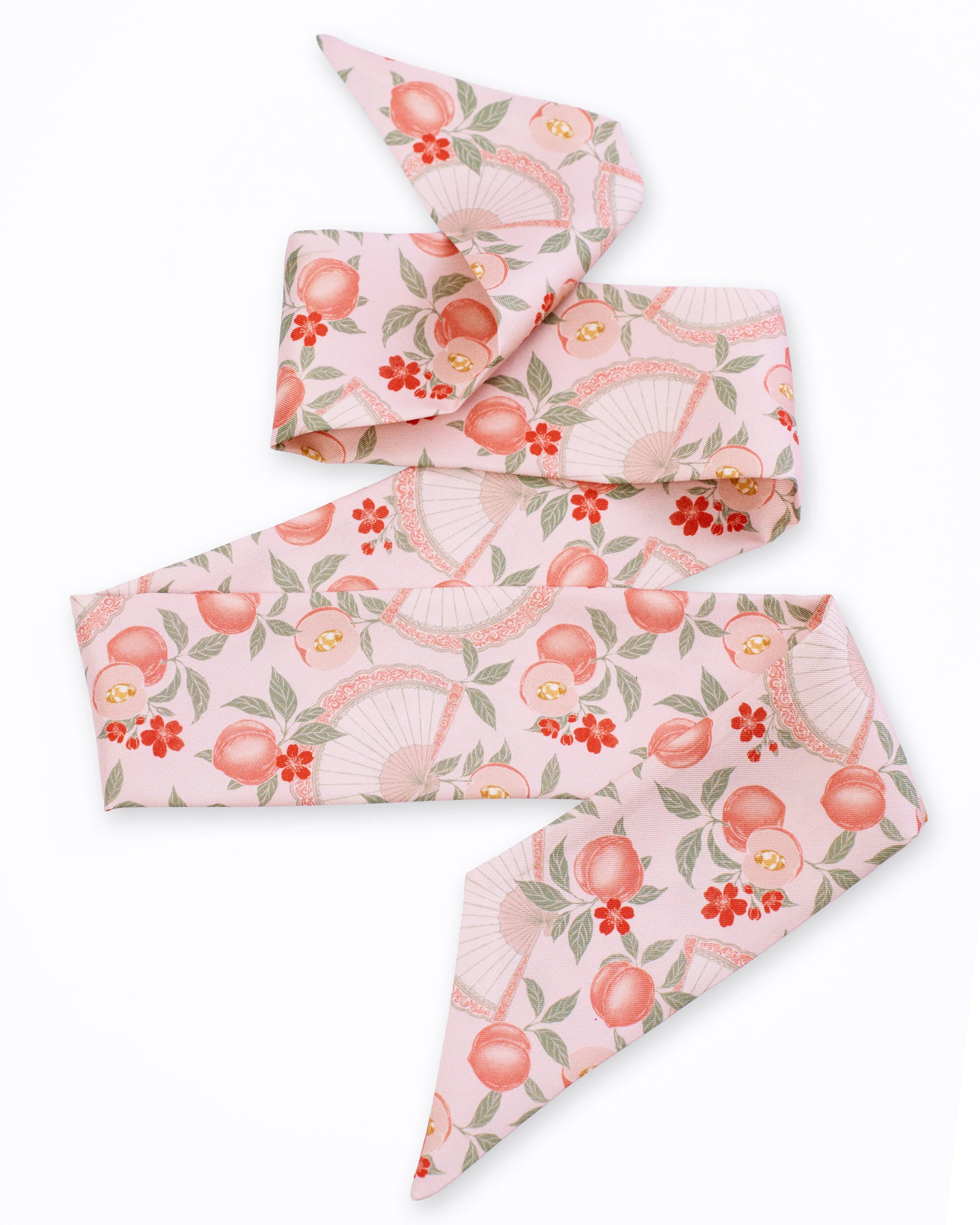 STUDIO QILING | Golden Peaches Pink Silk Bandeau 100