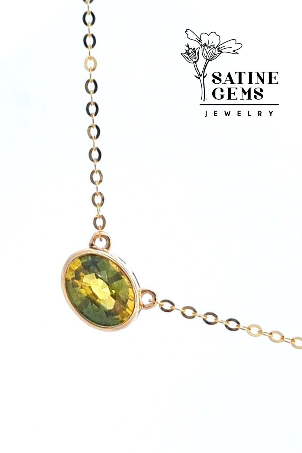CREATIVE JEWELLERY STUDIO | 18k Solid Gold, Parti Sapphire Necklace by Satine Gems Jewelry