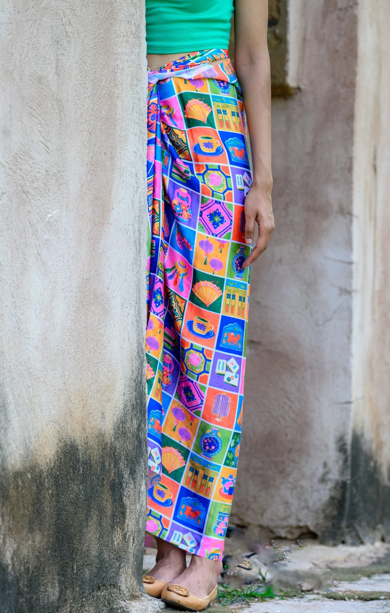 PHOTO PHACTORY | Jiwas Wrap Skirt | Heritage Mosaic Skirt
