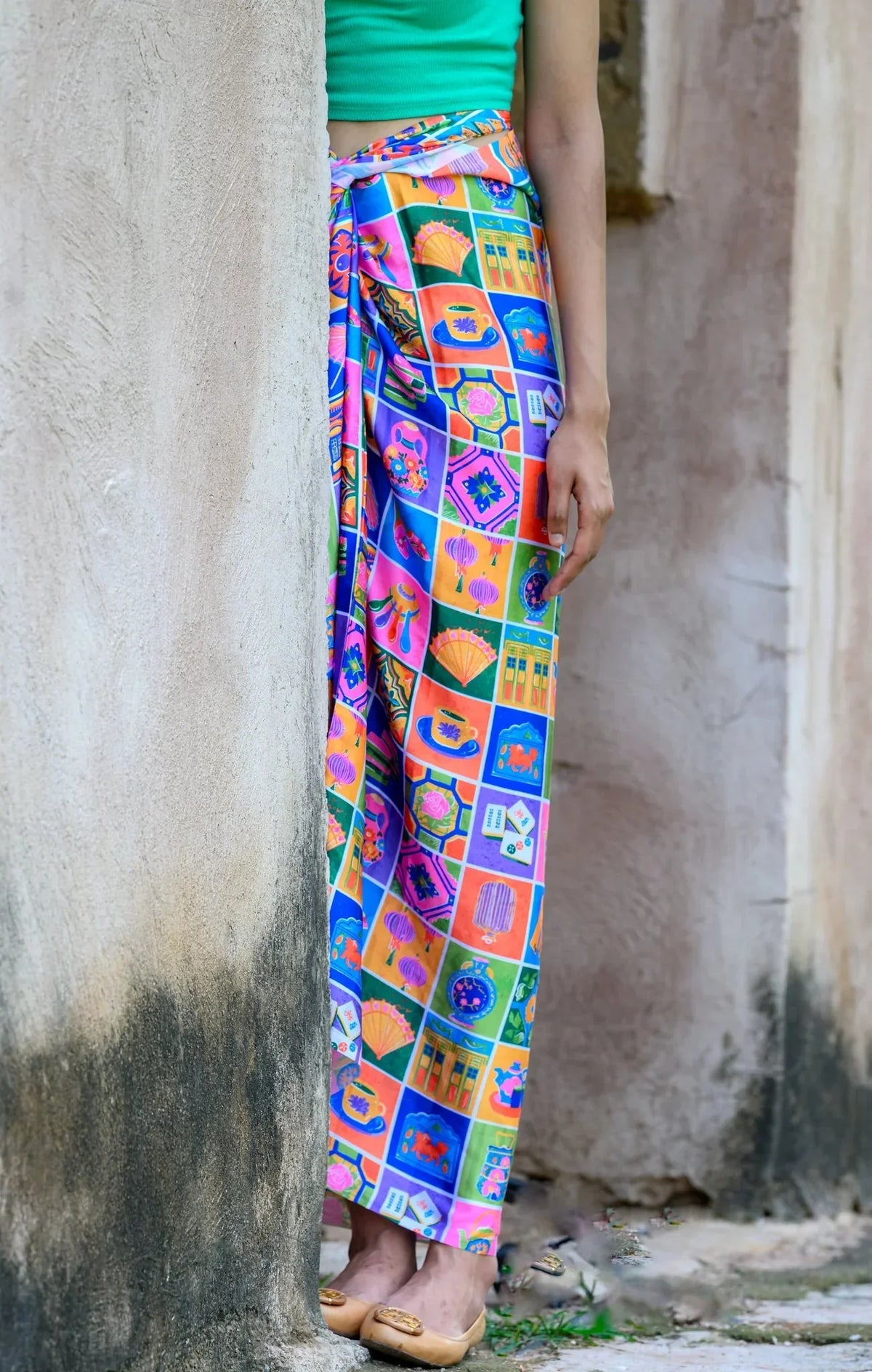 PHOTO PHACTORY | Jiwas Wrap Skirt | Heritage Mosaic Skirt