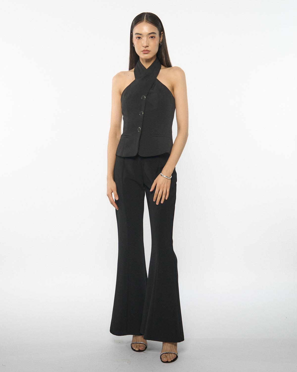 DRESSINGPAULA | Padded Cross Over Halter Top