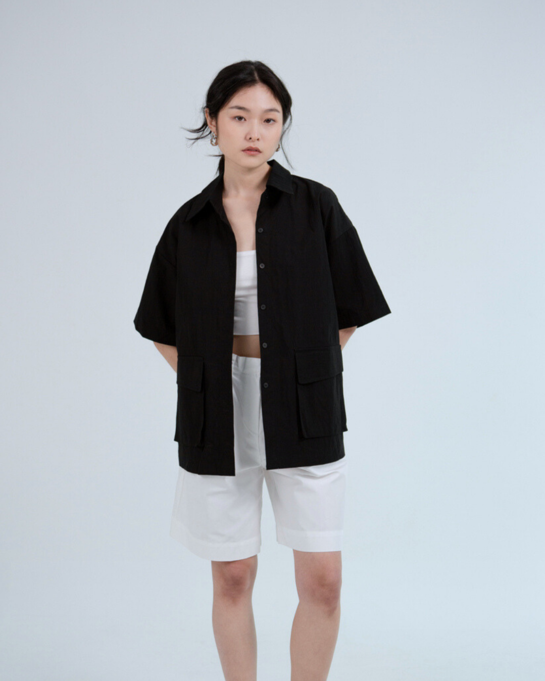 SAERO COLLECTIVE | Boho Overfit Shirt | Black