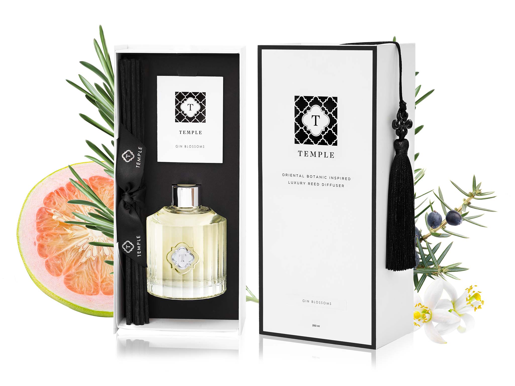 TEMPLE CANDLES | Luxury Reed Diffuser - Gin Blossoms