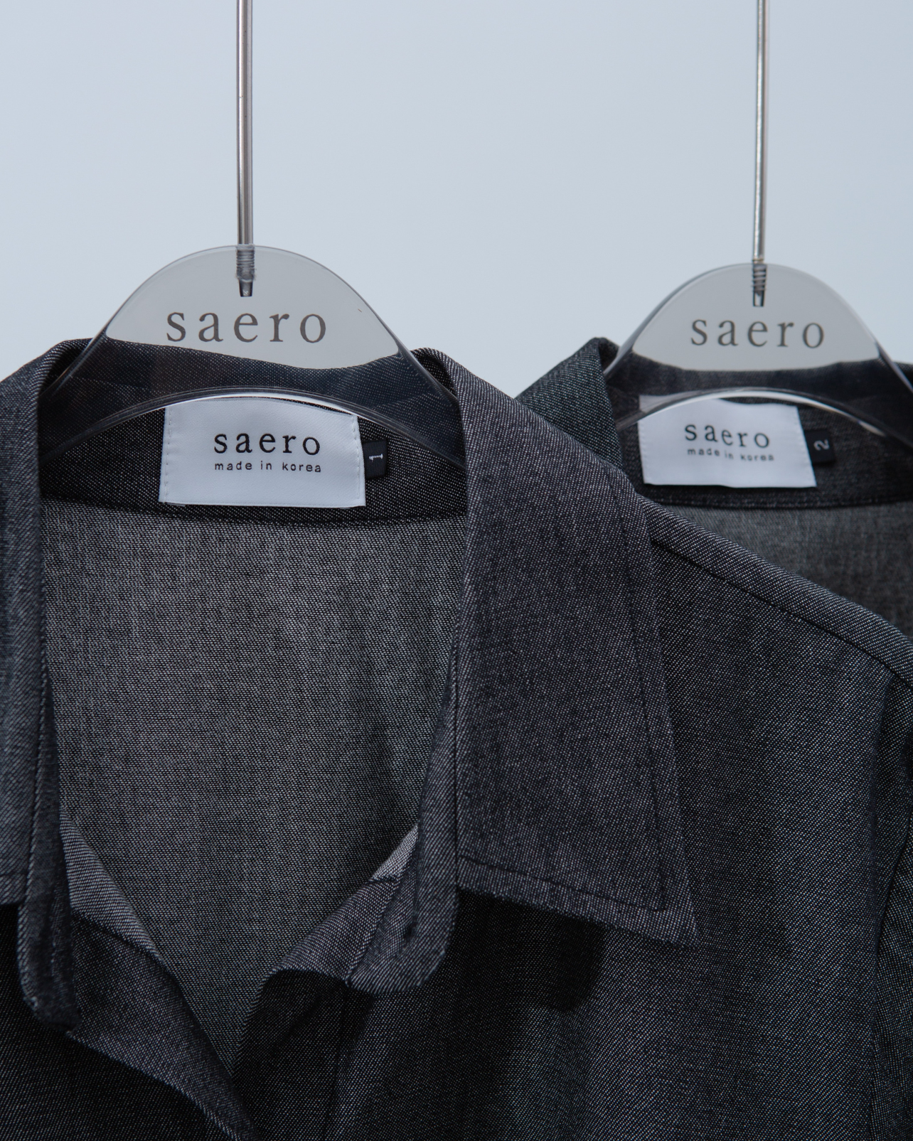 SAERO COLLECTIVE | Denim Short Sleeve Shirt | Black