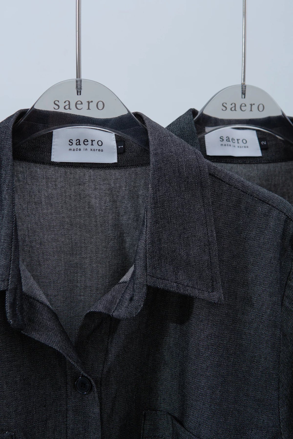 SAERO COLLECTIVE | Denim Short Sleeve Shirt | Black
