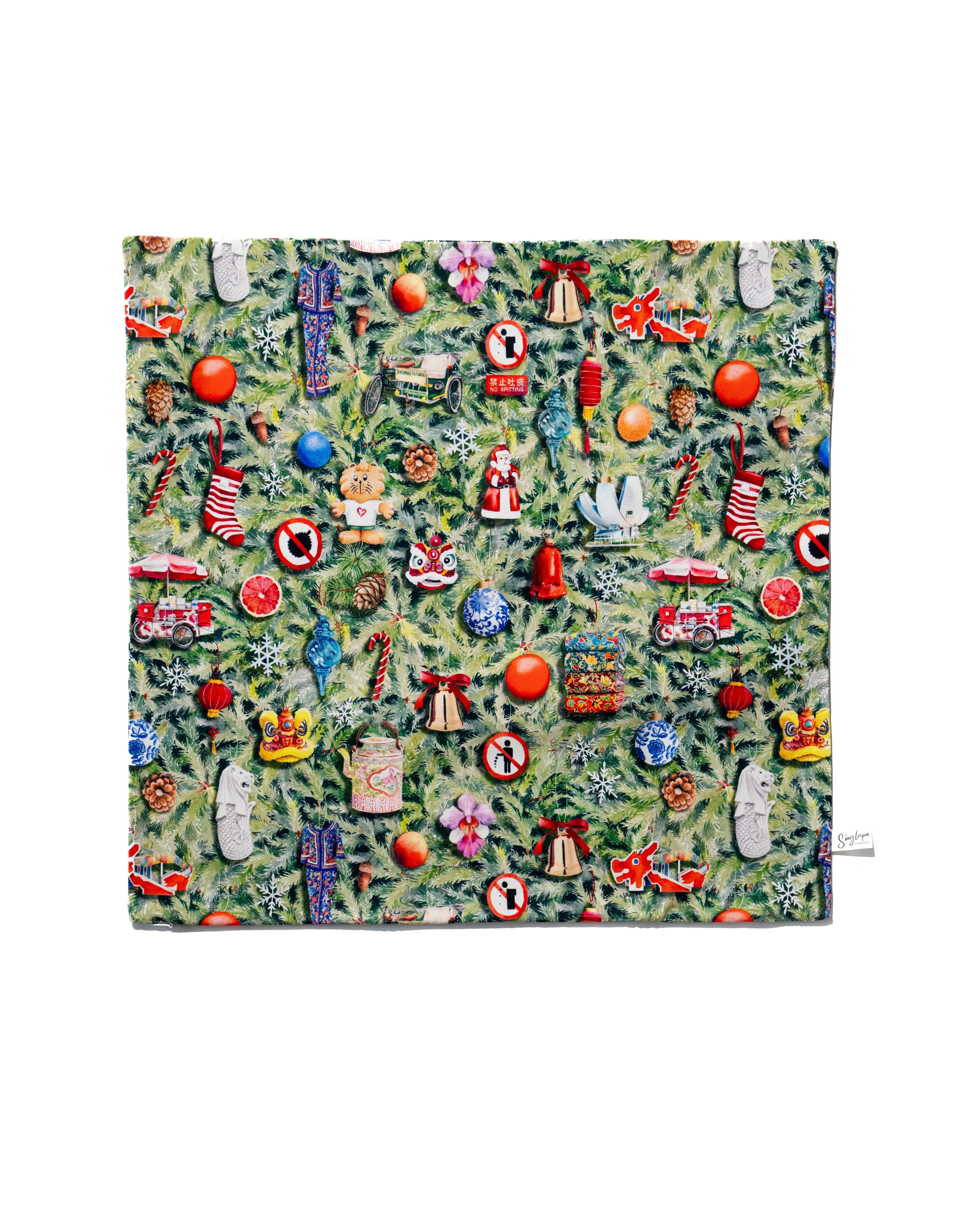 SINGLAPA | Singapore Christmas Cushion Cover