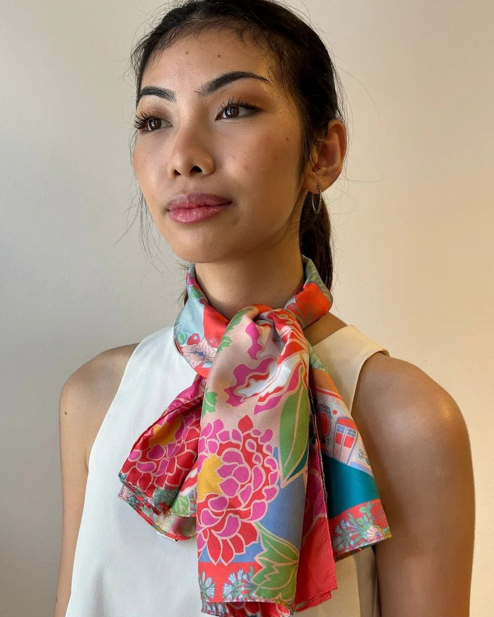 BINARY STYLE | Jalan Besar Silk Square Scarf 87x87cm