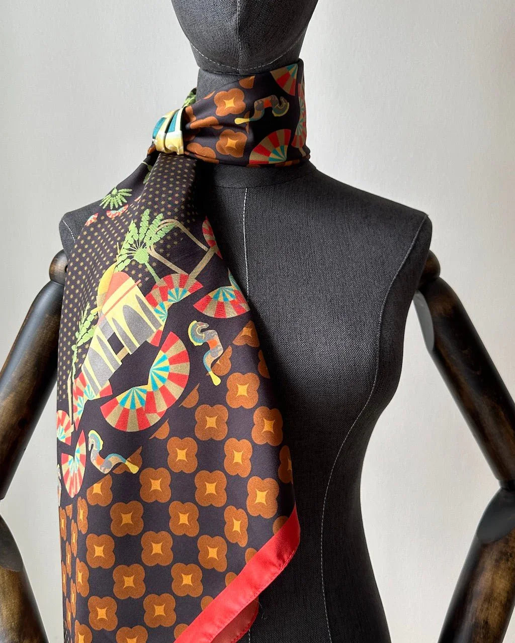 BINARY STYLE | Festive Night At Kampong Glam Silk Square Scarf 87x87cm