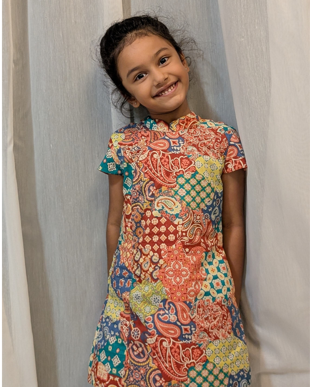 NIMBU | Harmony Multicolor Girls Cheongsam Dress