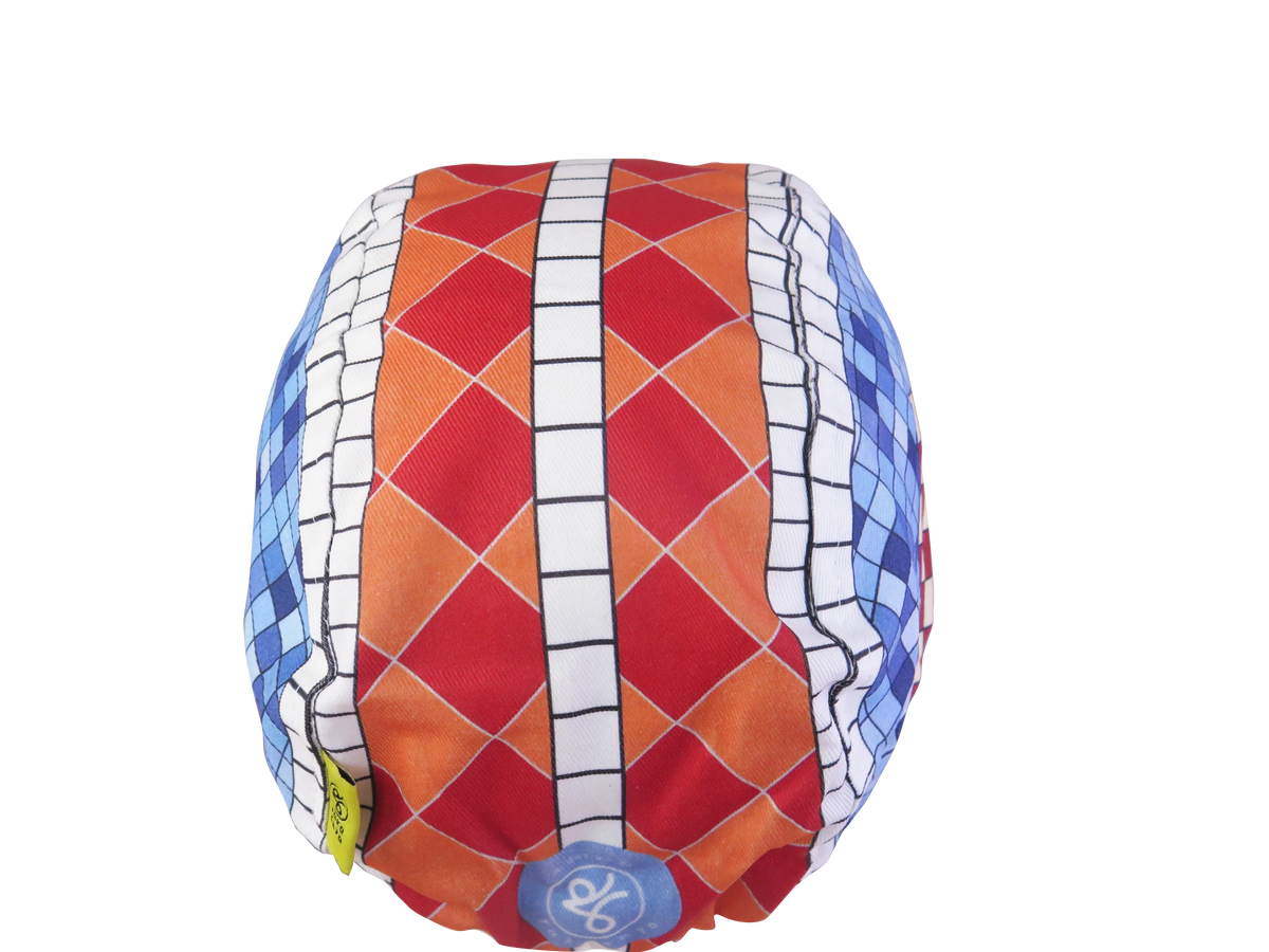 A DESIGN BY TAKACHYA | Cycling Cap - Lepak Checkered Brown Blue