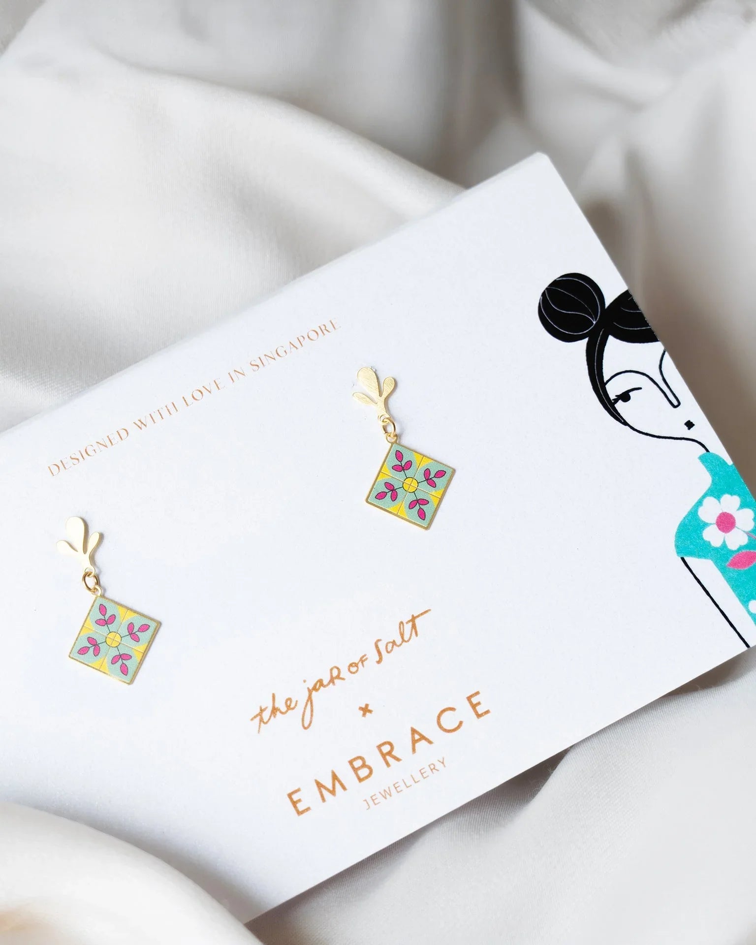 EMBRACE JEWELLERY | Peranakan Tile Earrings