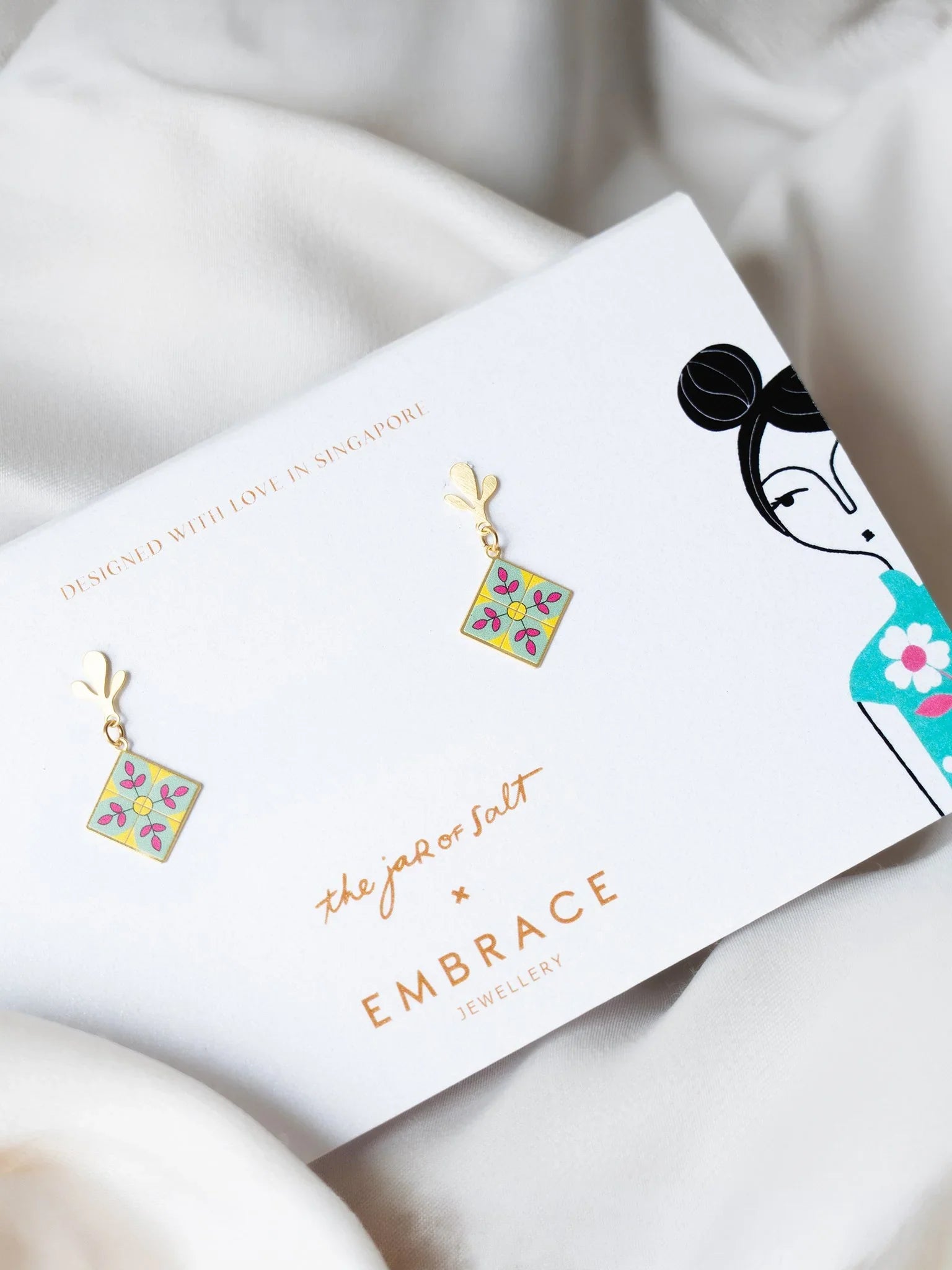 EMBRACE JEWELLERY | Peranakan Tile Earrings