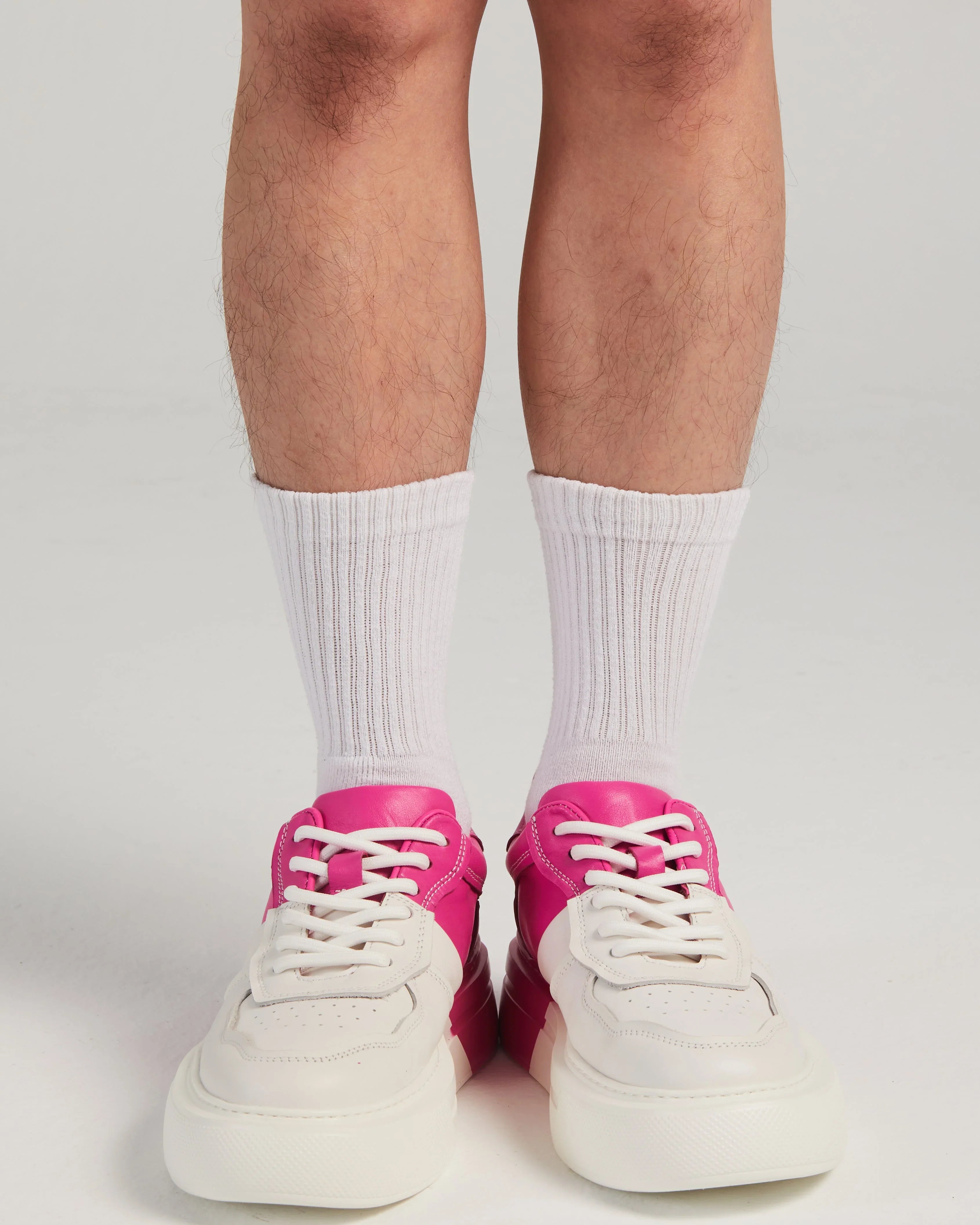 PROJECTWEAR | Fergie Dual Colour Leather Sneaker Pink