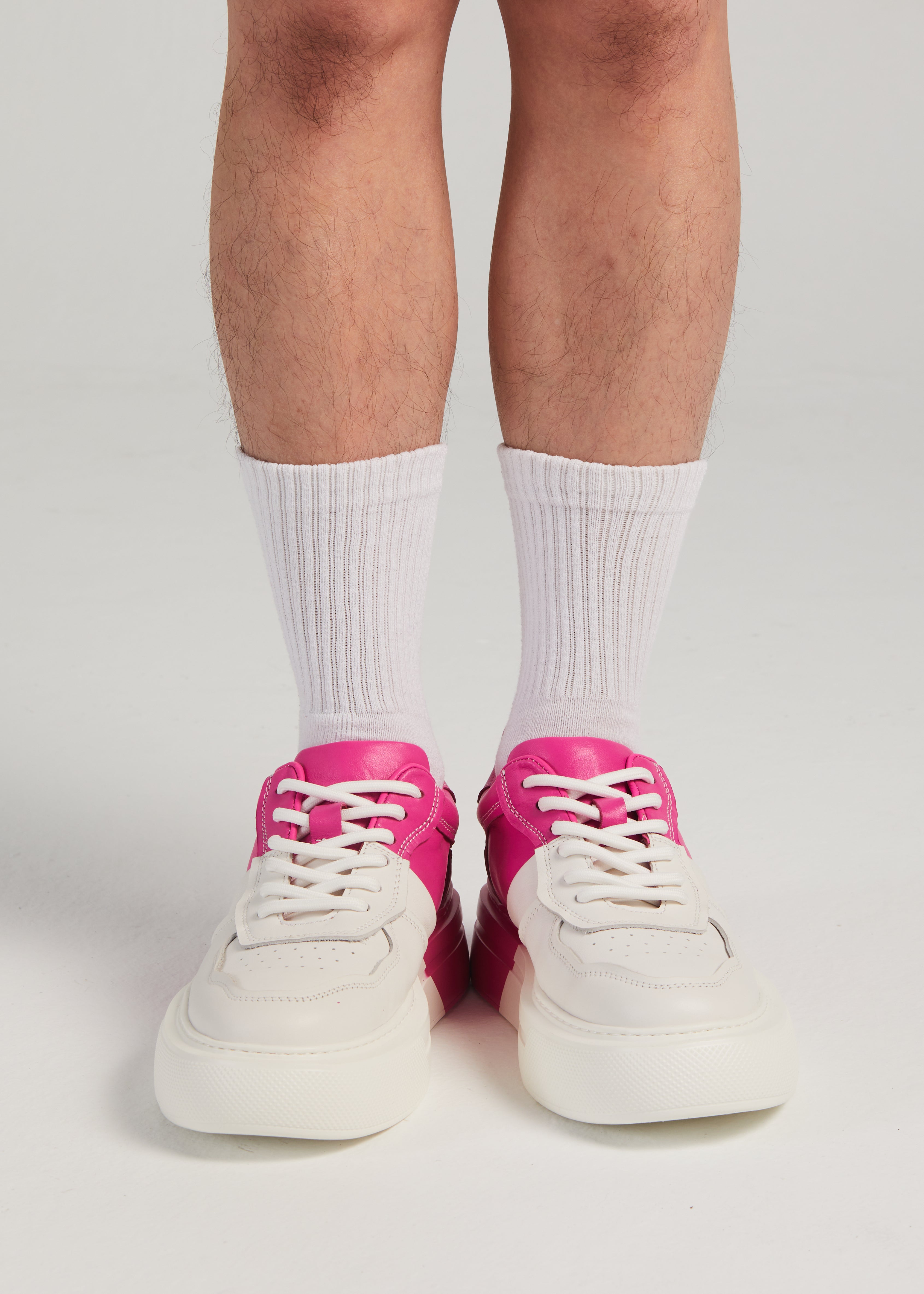 PROJECTWEAR | Fergie Dual Colour Leather Sneaker Pink