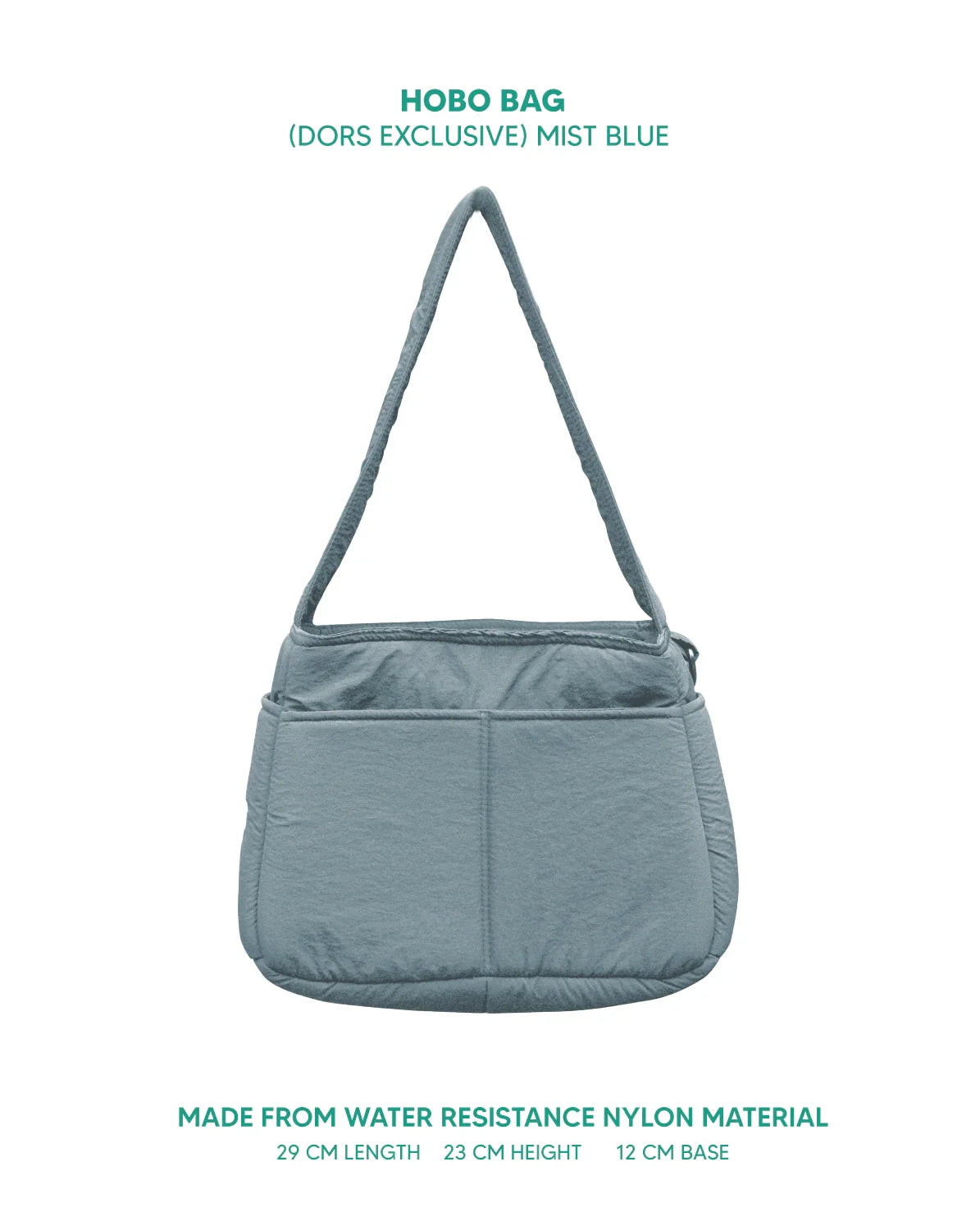 THE EVERYDAY CLUB | Regular Hobo Bag - Mist Blue (DORS Exclusive)