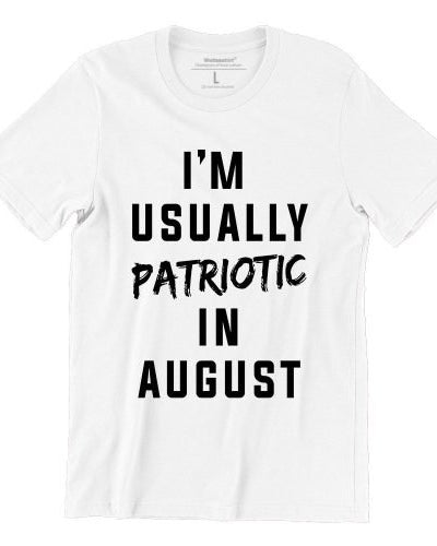 WET DESIGN | I Am Usually Patriotic In August Graphic T-Shirt