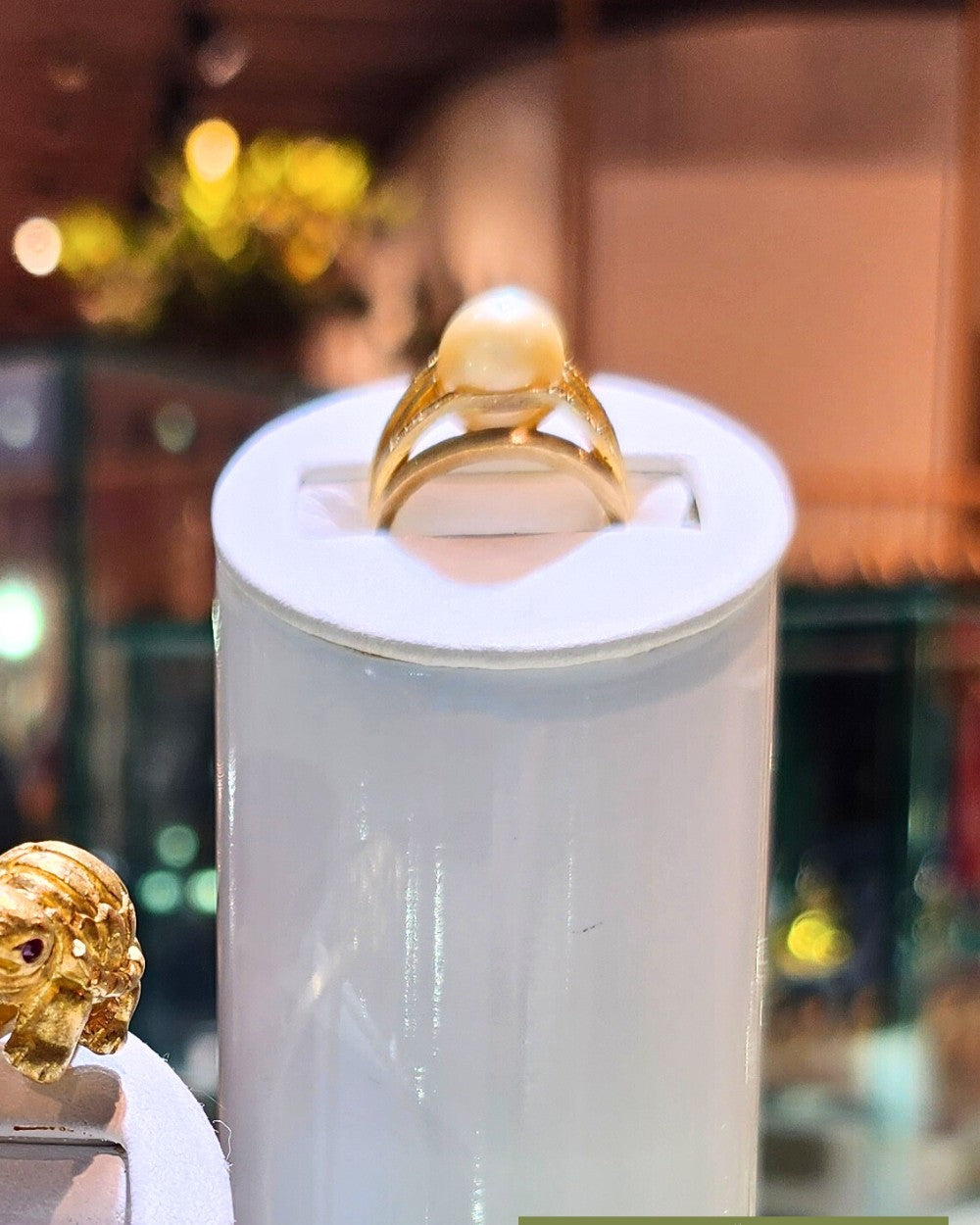 CREATIVE JEWELLERY STUDIO | 18k Gold Pearl & Diamond "Treasure of the Sea" Ring by Arcaza Riezelina