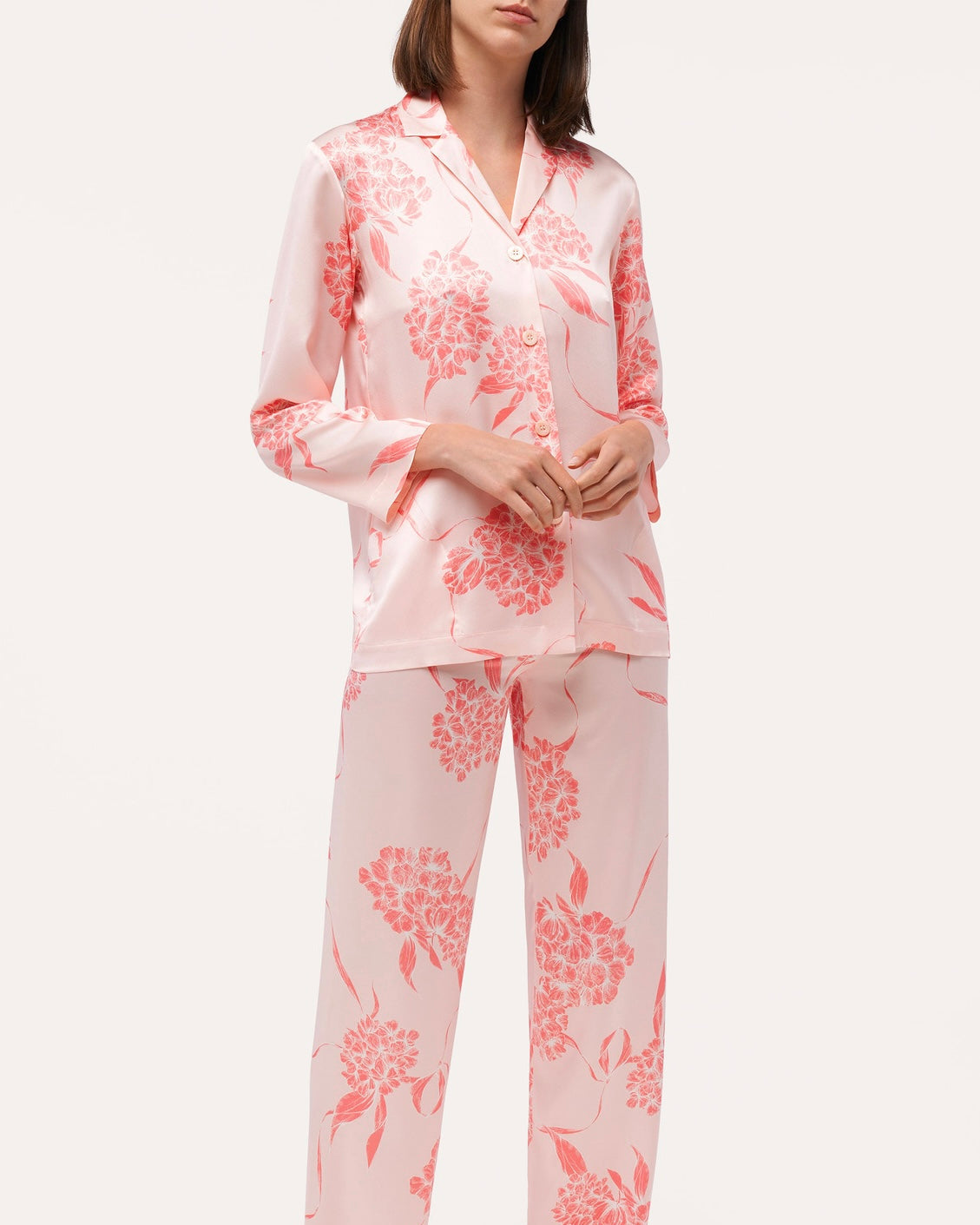 BELLS & BIRDS | Hydrangea Bloom Pyjamas Pants Set (Pink)